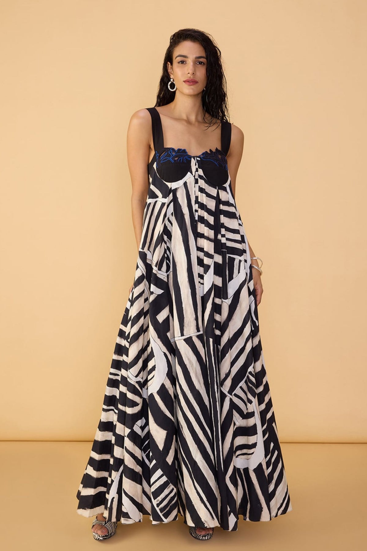 Black White Stripe Vivi Dress