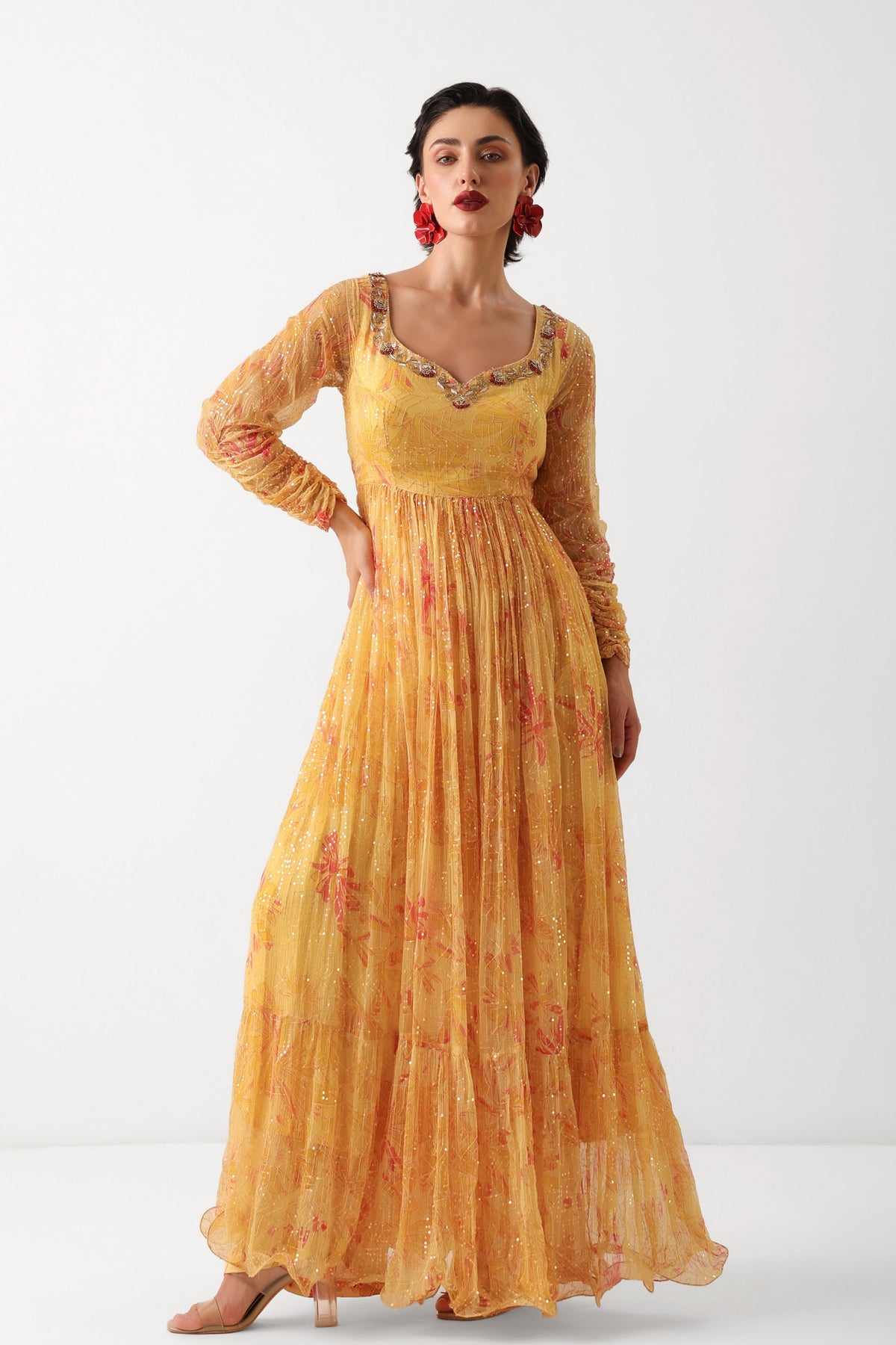 Kasundi Anarkali Set