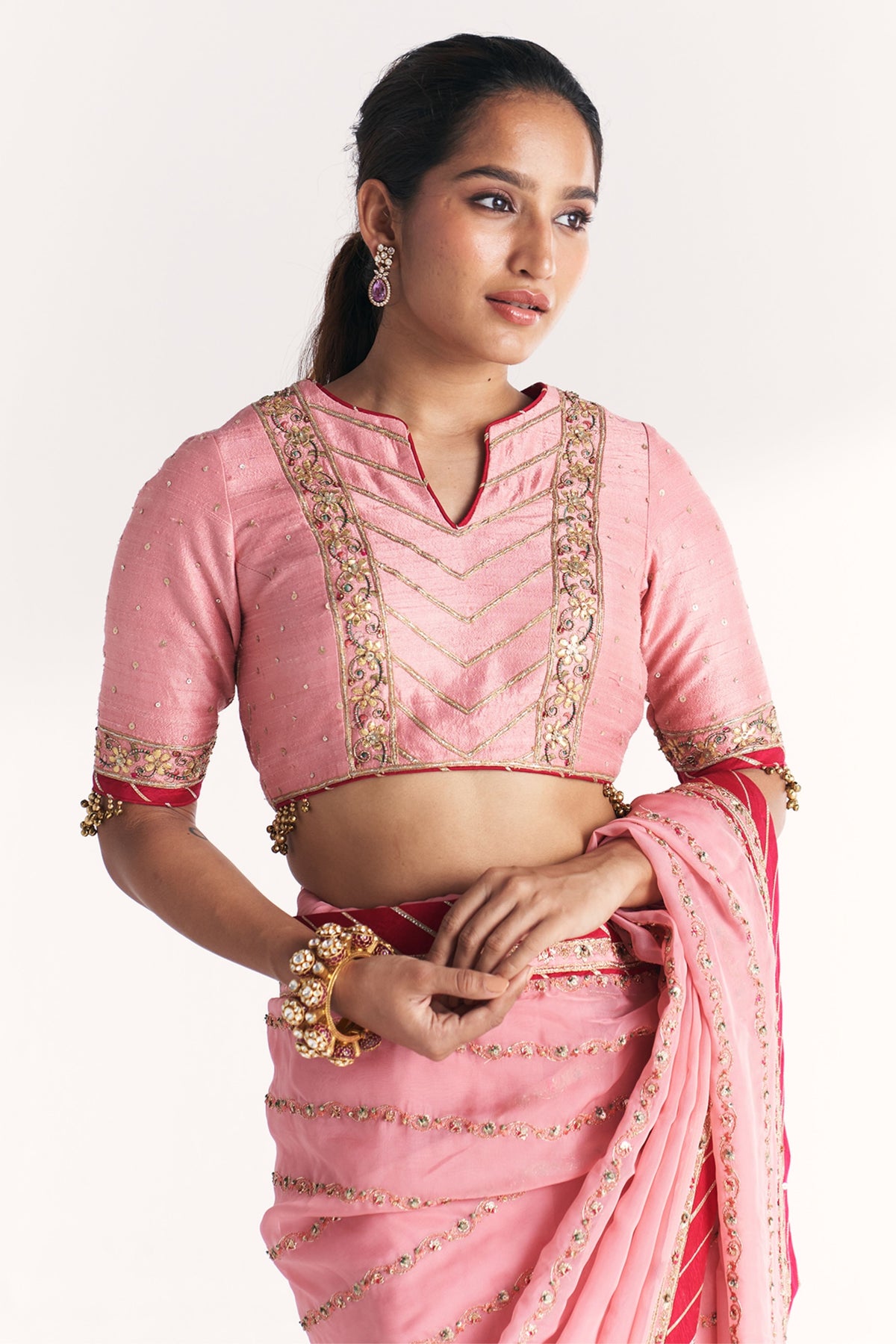 Mahek Light Pink Saree