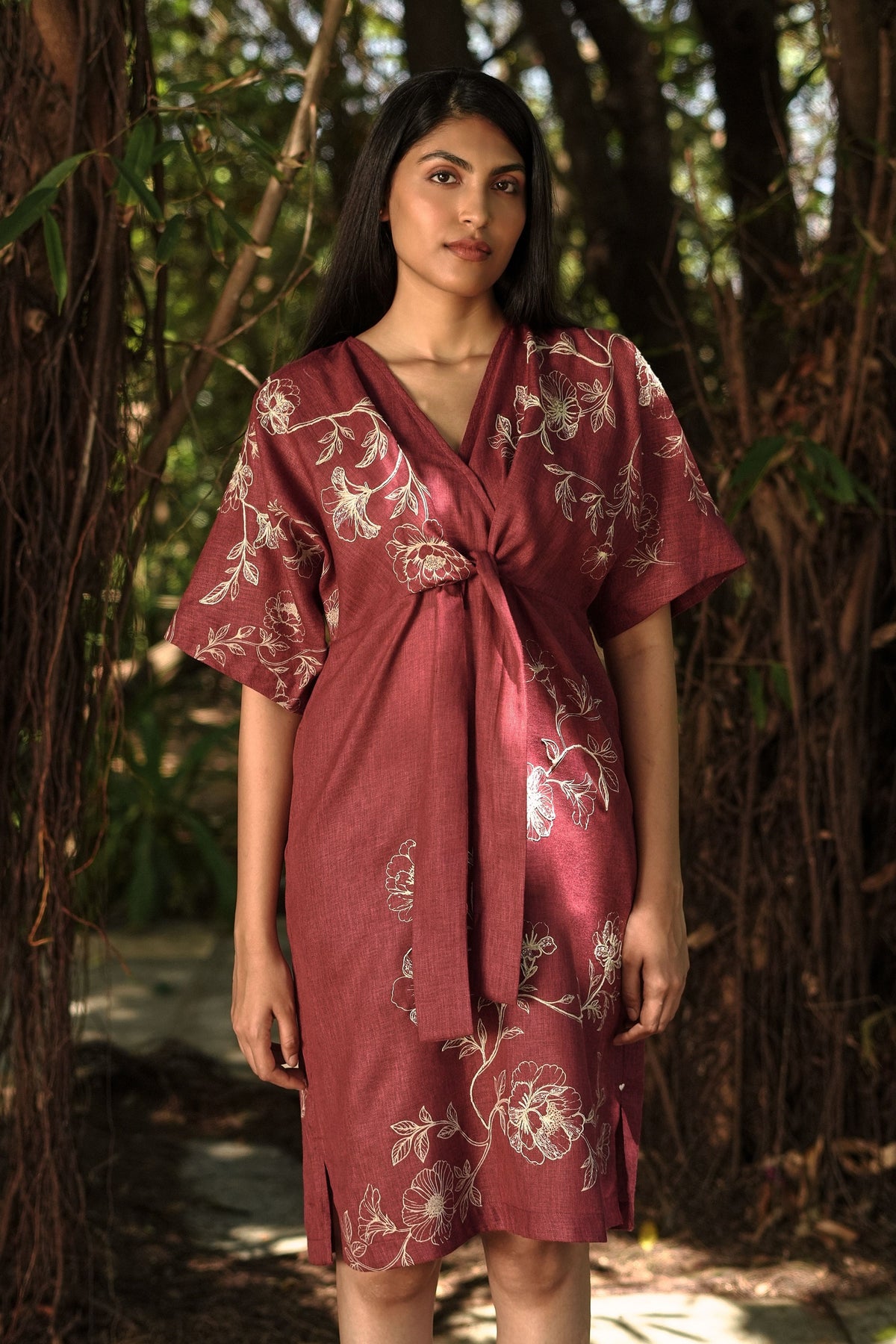 Bloomscape Merlot Dress