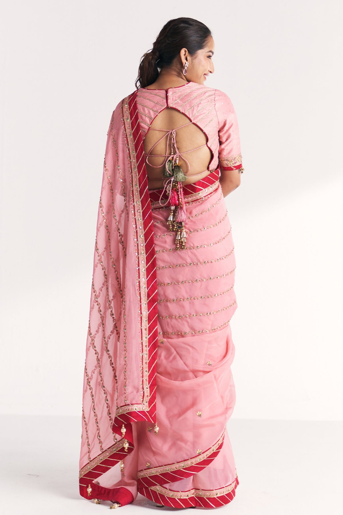 Mahek Light Pink Saree