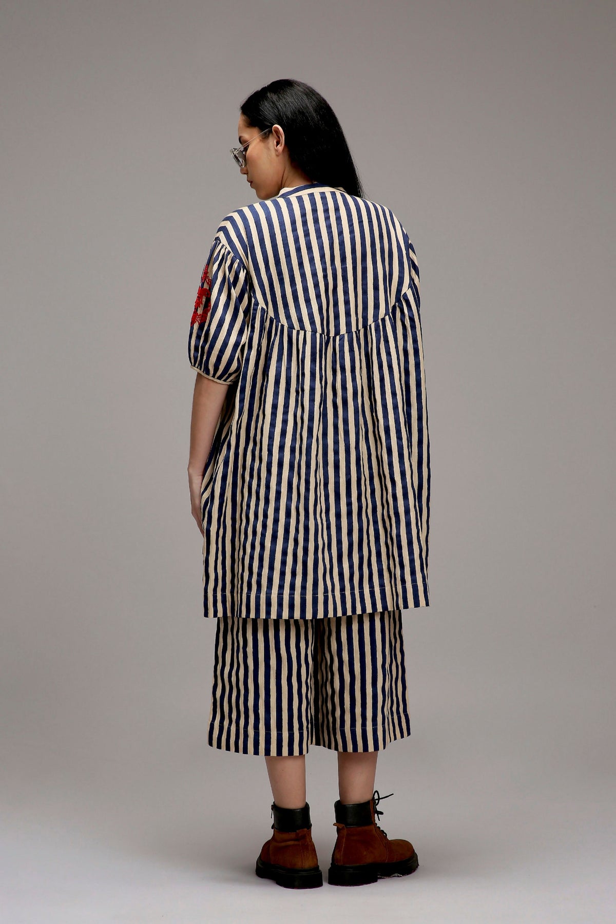 Blue Striped Short Acra Tunic