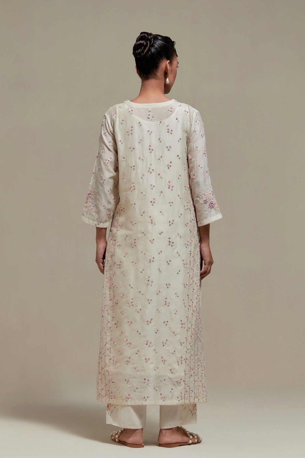 Pink Silk Kurta And Pants