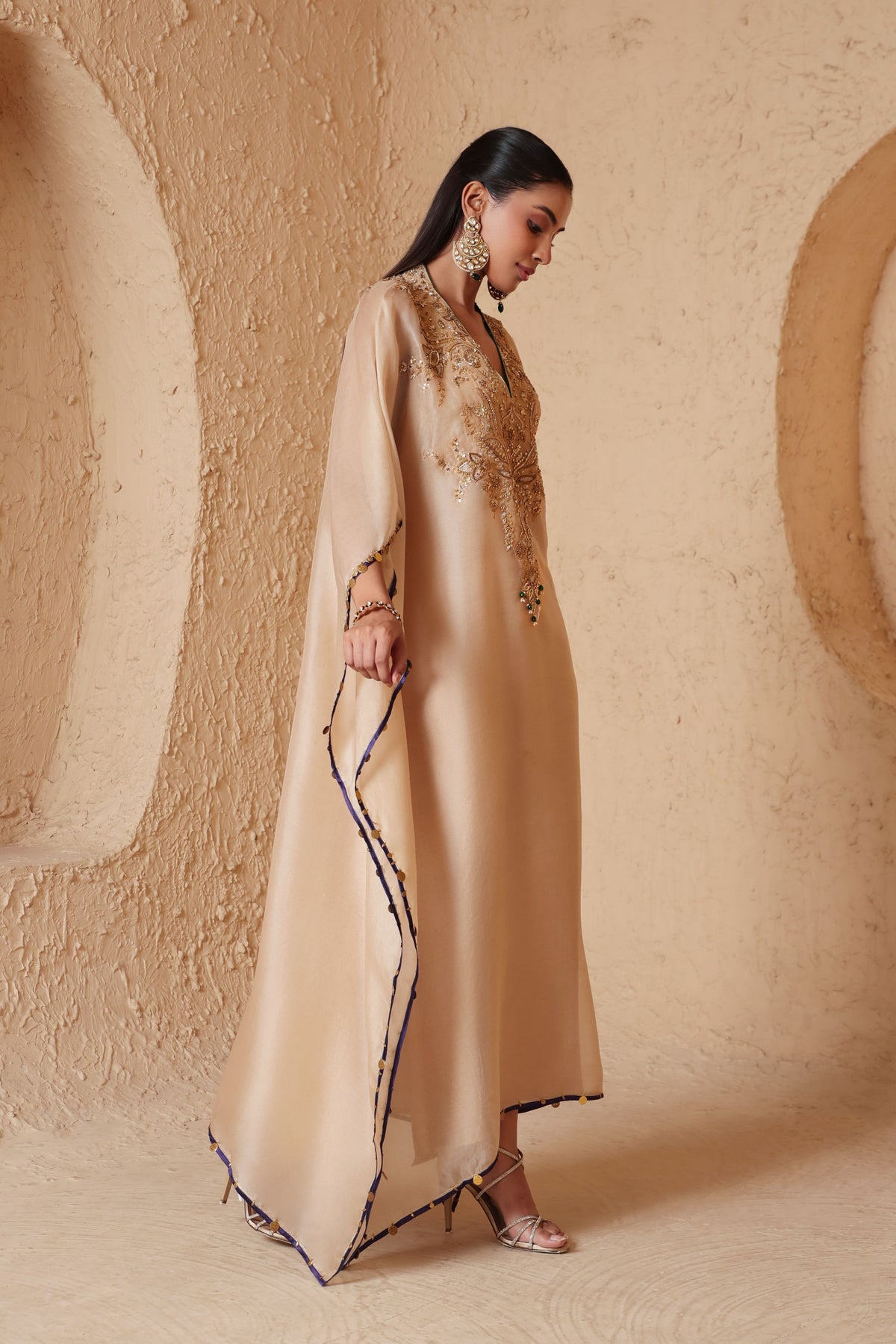 Ivory Heavy Kaftan Set