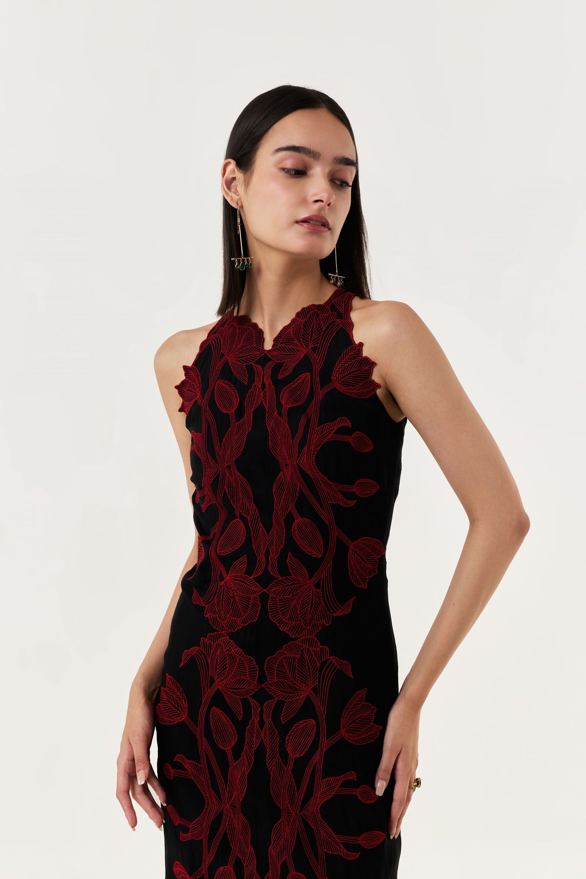 Wild Tulip Black Red Dress