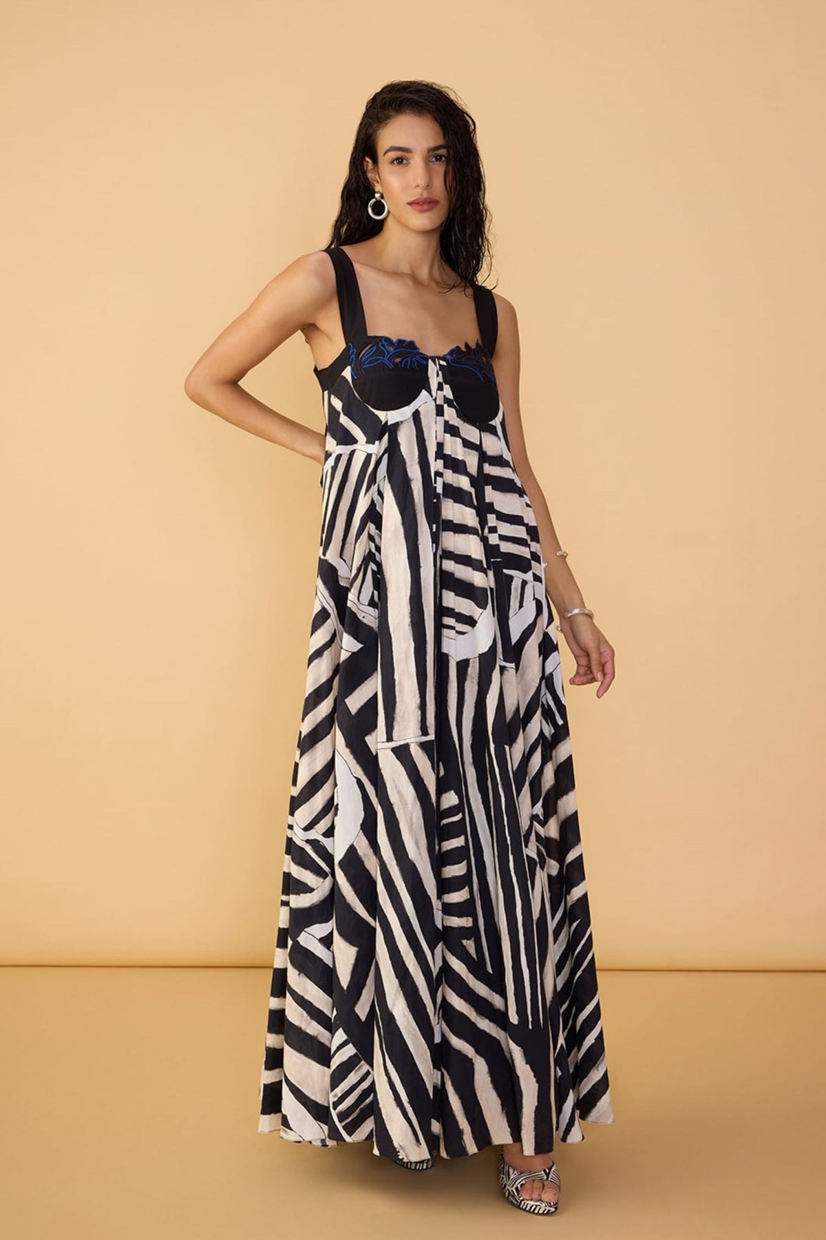 Black White Stripe Vivi Dress