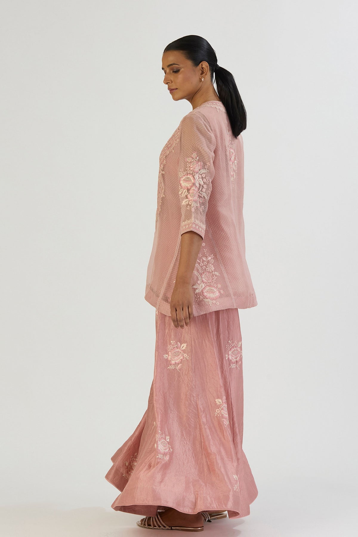 Pink Padma Kurta and Sharara