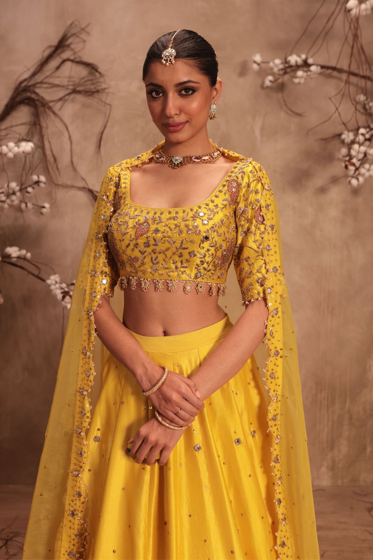 Mirror Work Lehenga Set