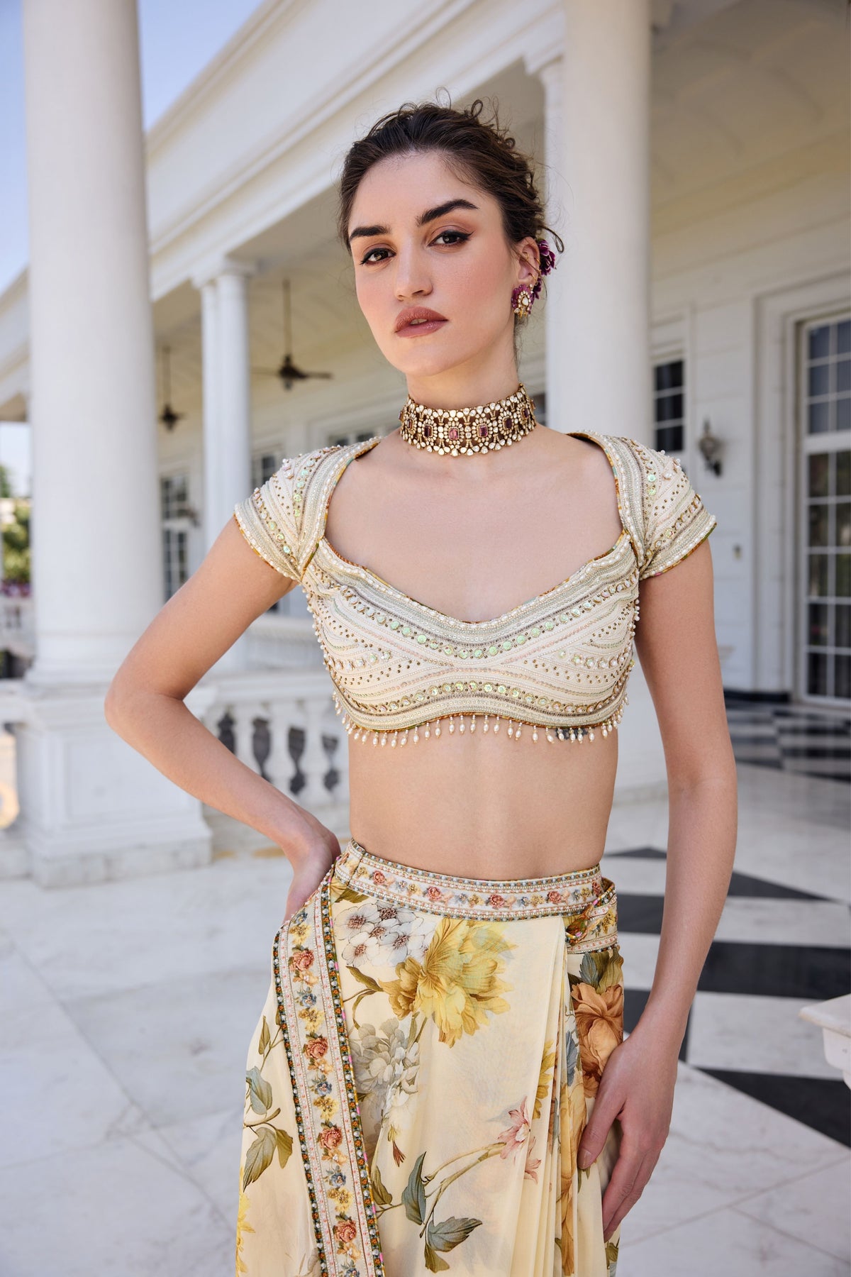Frida Draped Saree Set