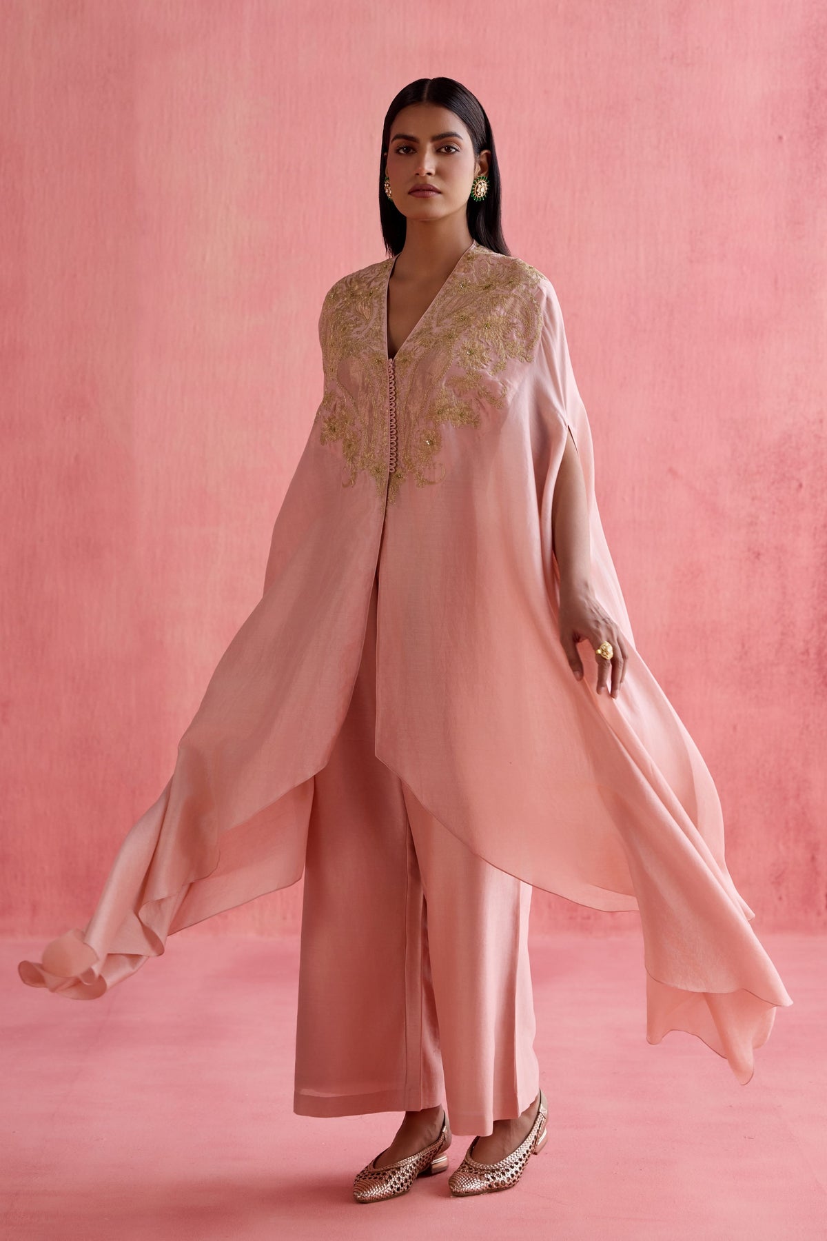 Meher Pink Kaftan Set