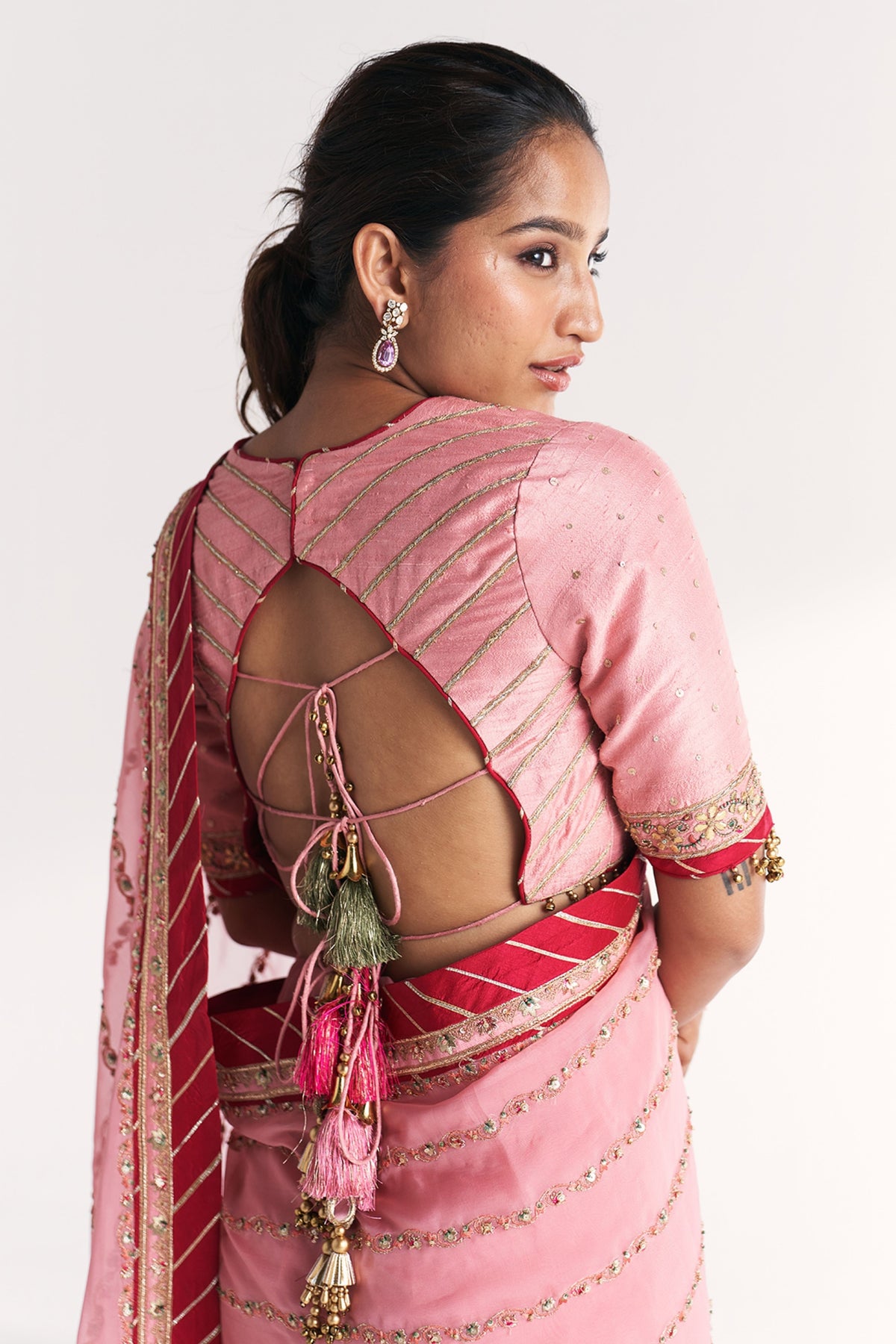 Mahek Light Pink Saree