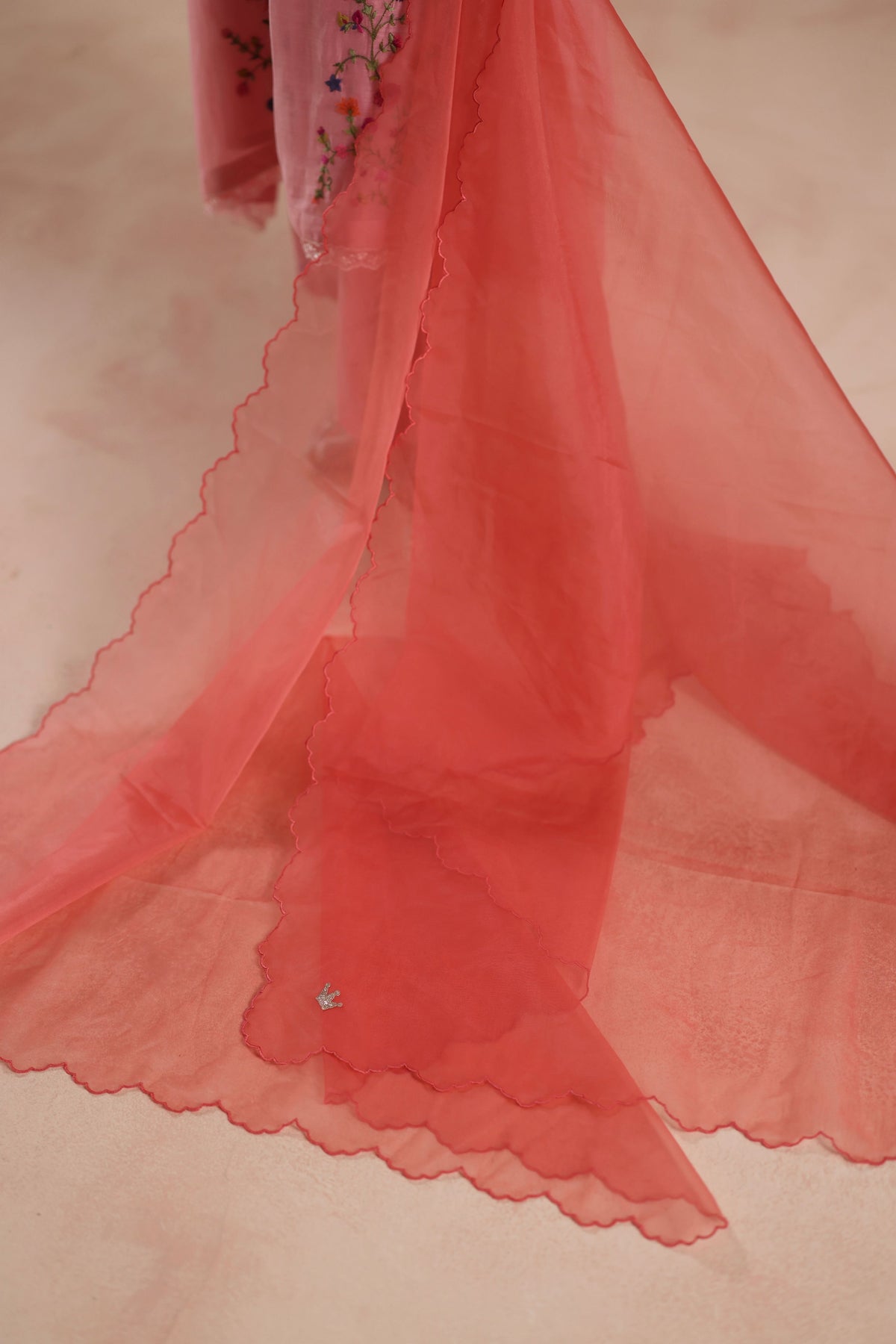 Evara Peach Kurta Set