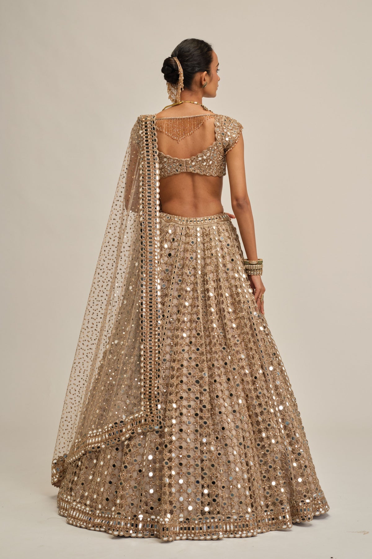 Modern Beige Lehenga Set