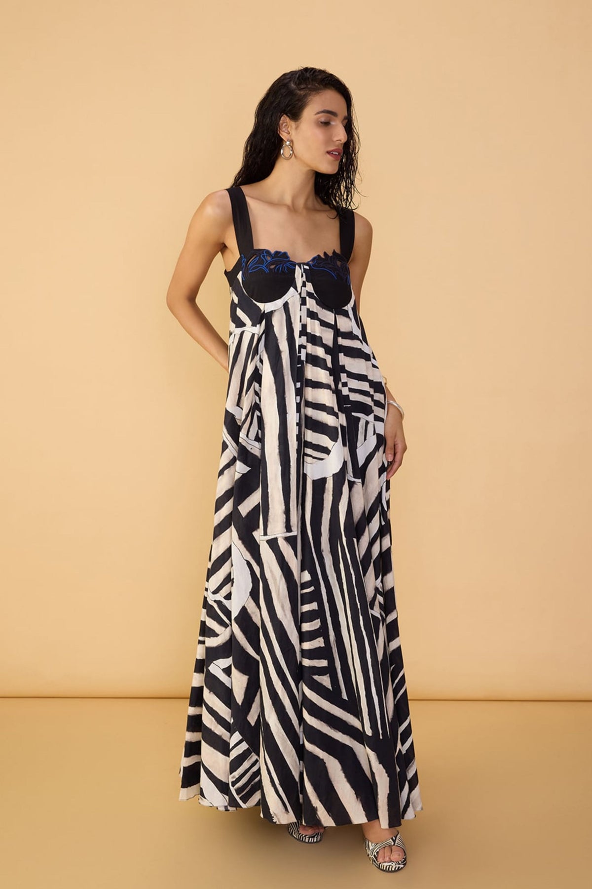 Black White Stripe Vivi Dress