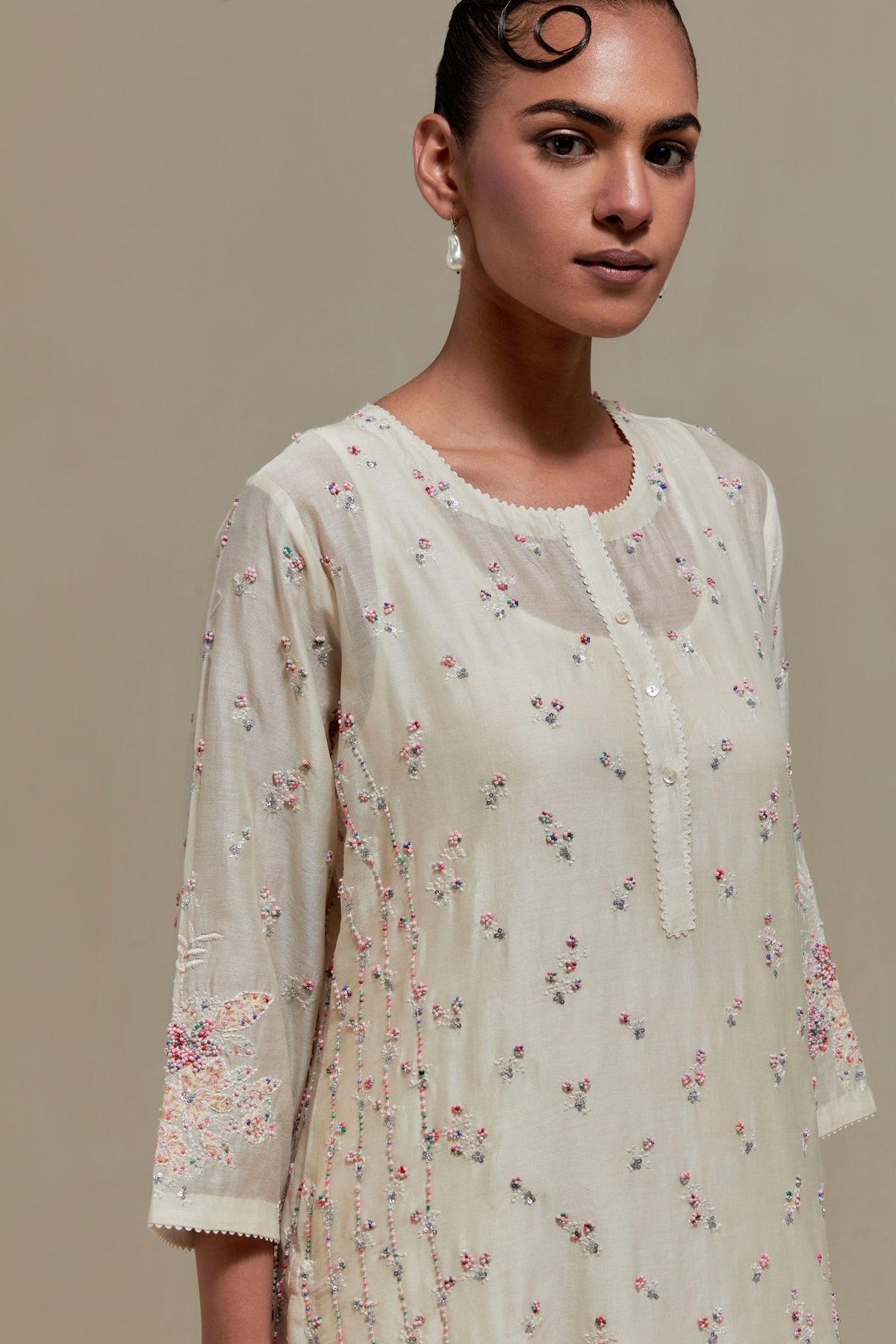 Pink Silk Kurta And Pants
