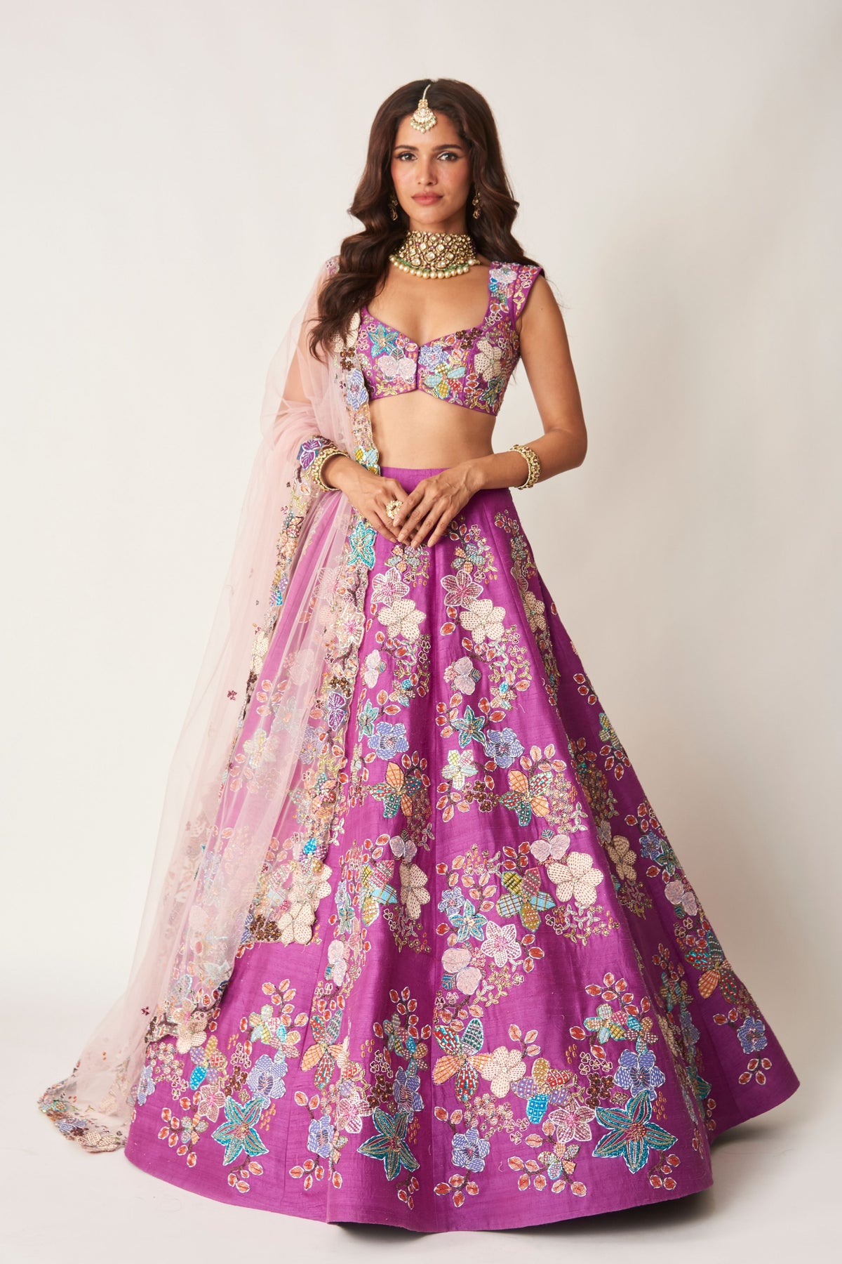 Aubrielle Raw Silk Lehenga Set