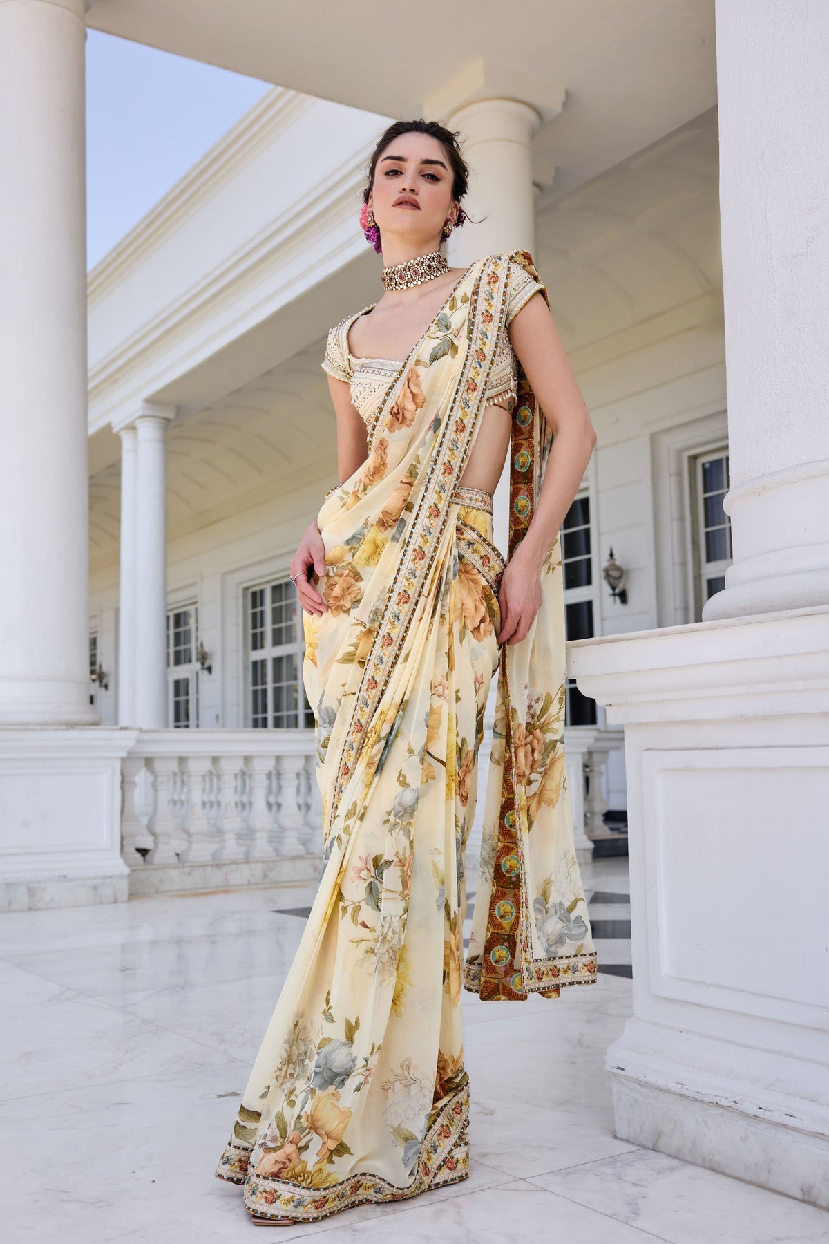 Frida Draped Saree Set