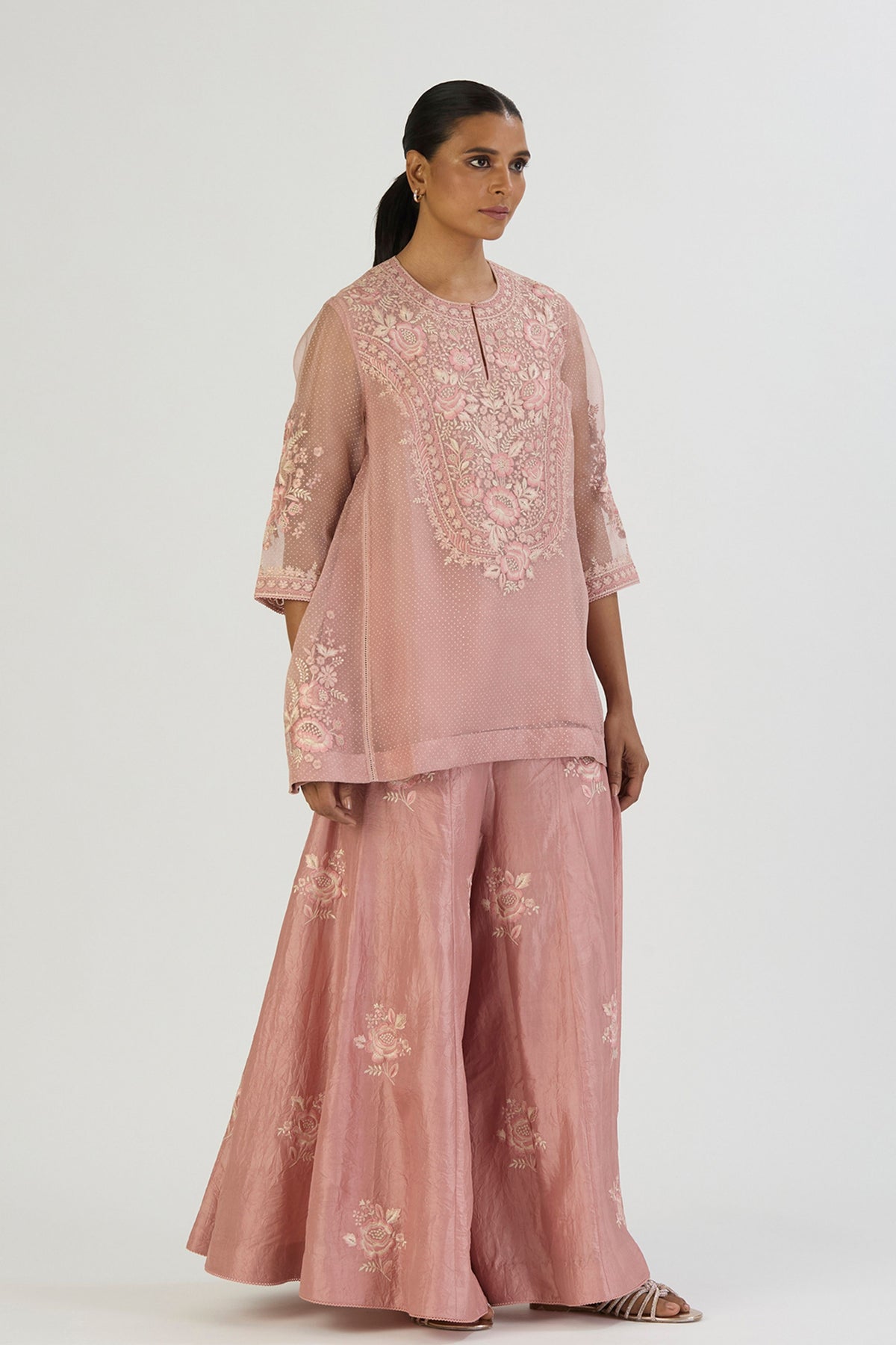 Pink Padma Kurta and Sharara