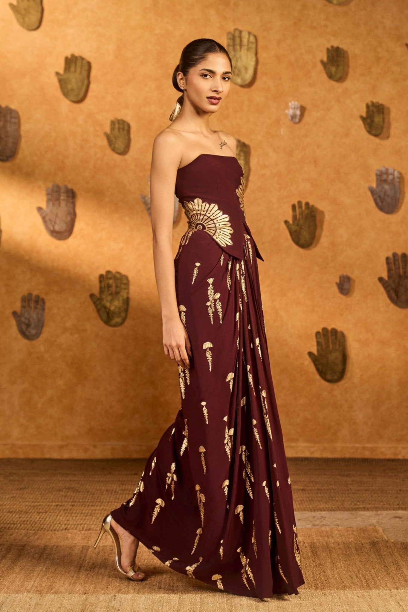 Plum Cherry Vine Co - ord Set - Masaba - Elahe