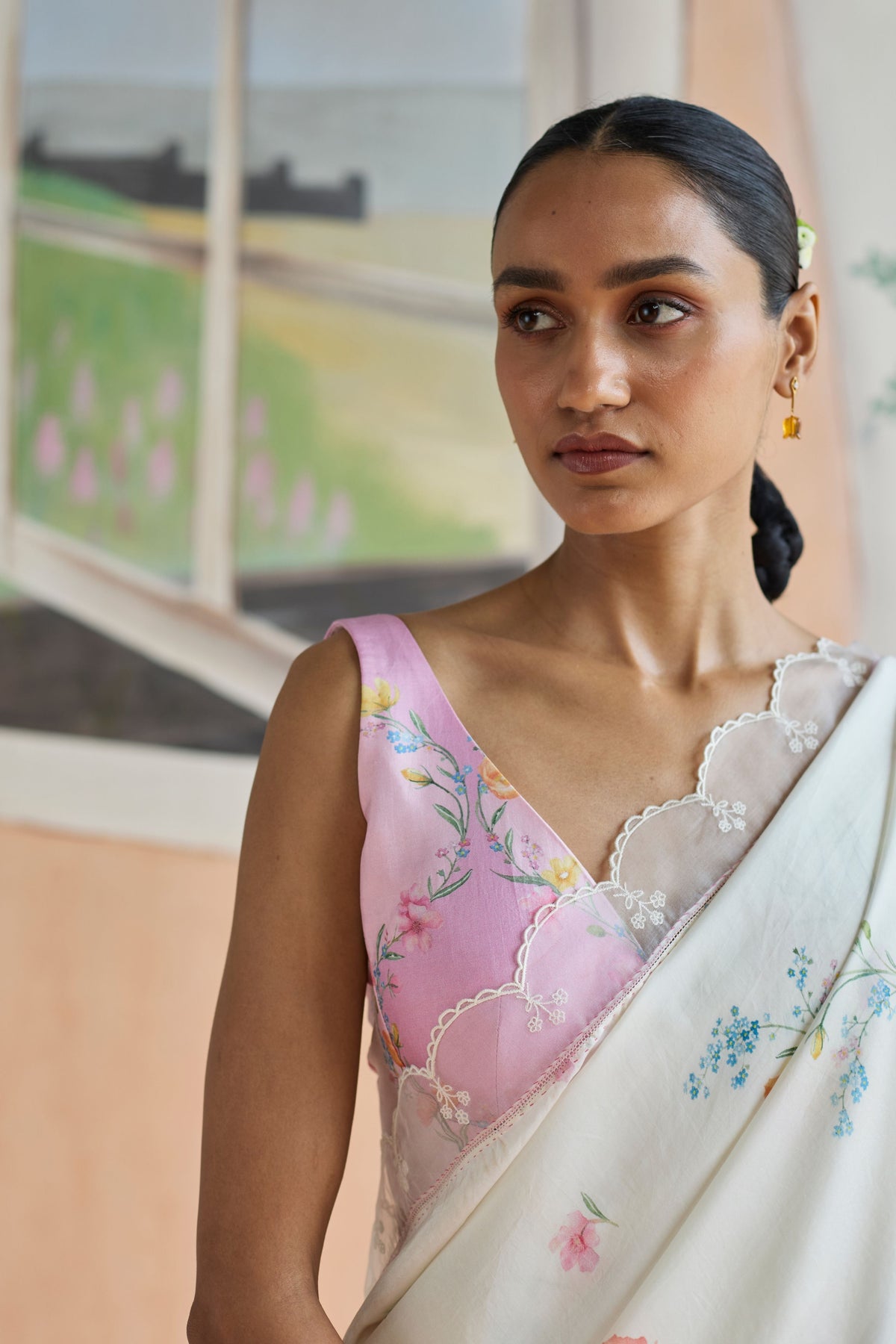 Florist Mulberry Silk Sari