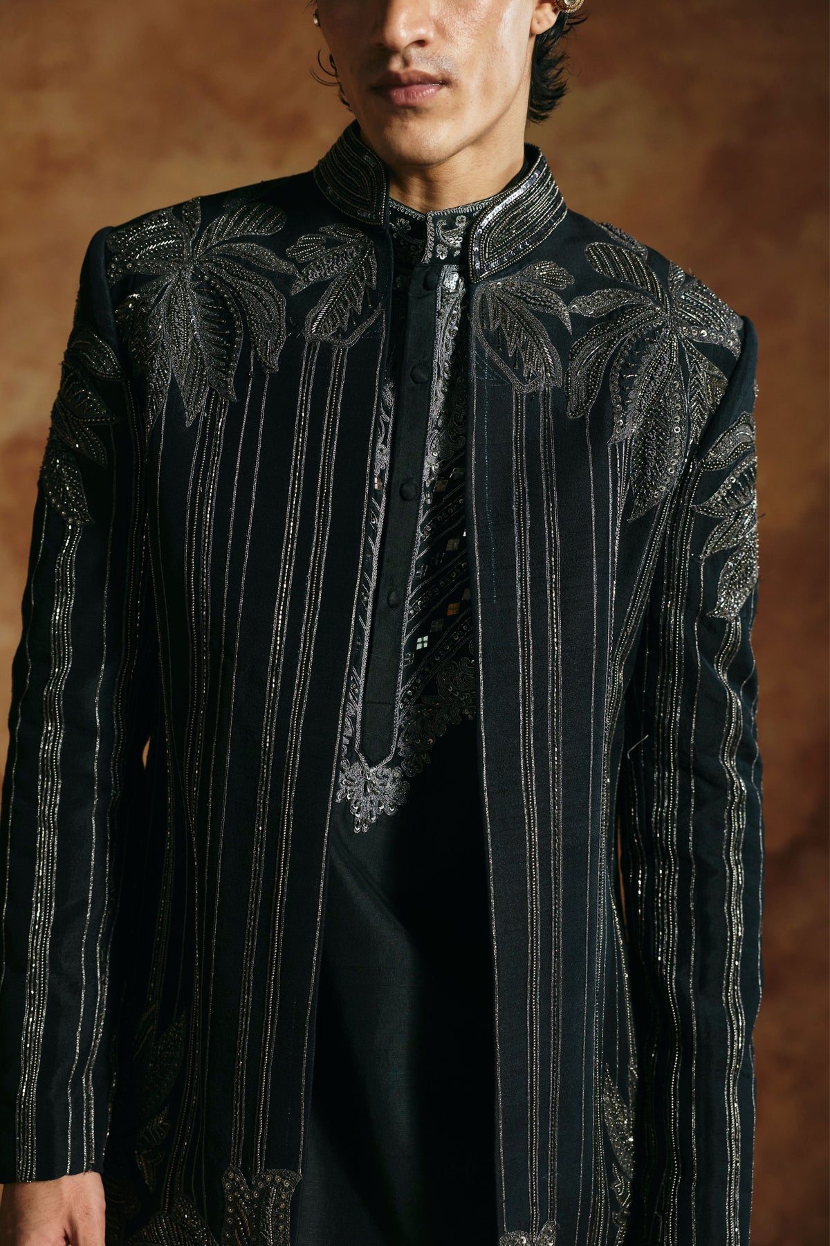 Cutdana Sindh Beaded Jacket Set