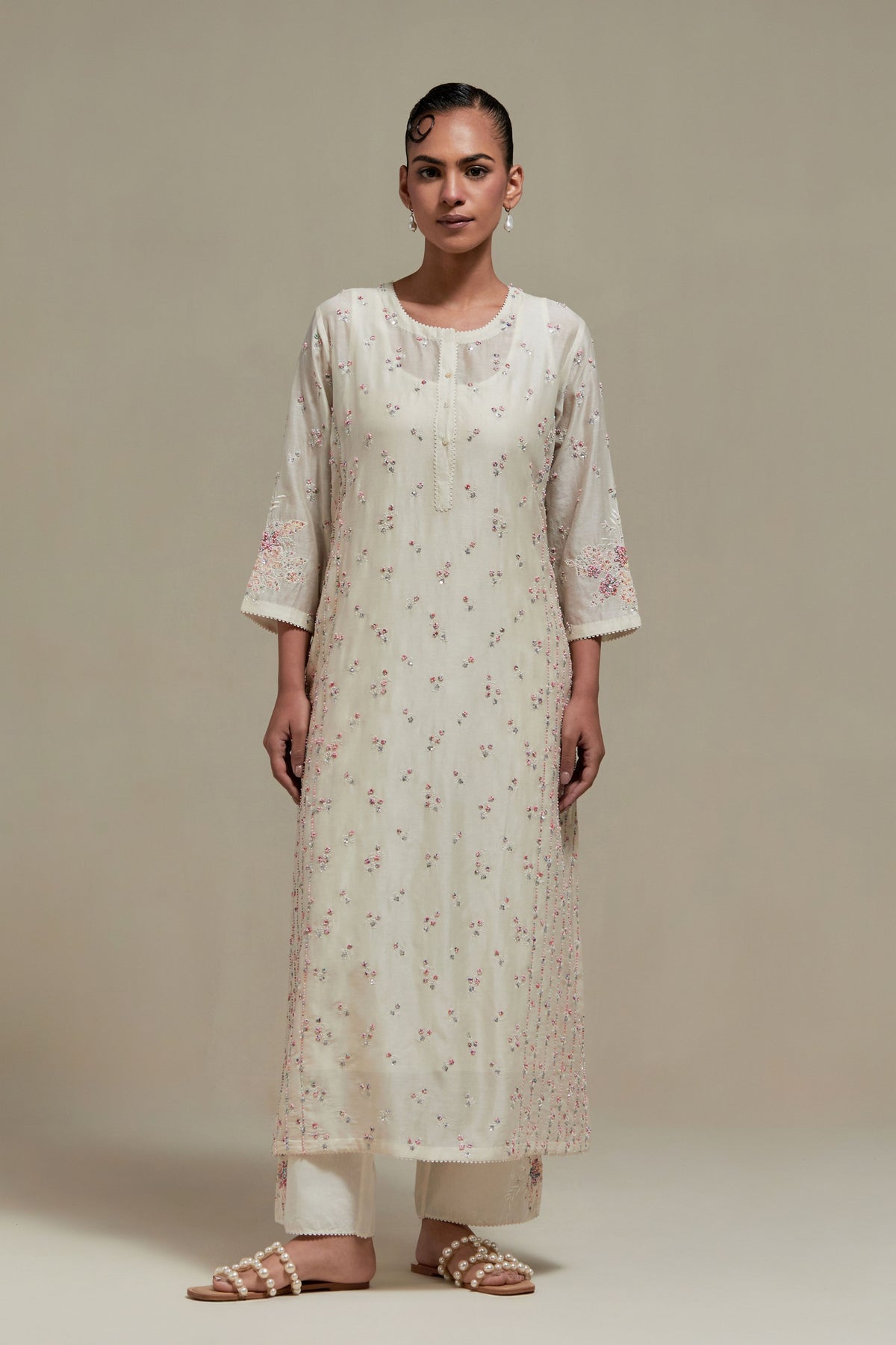 Pink Silk Kurta Set