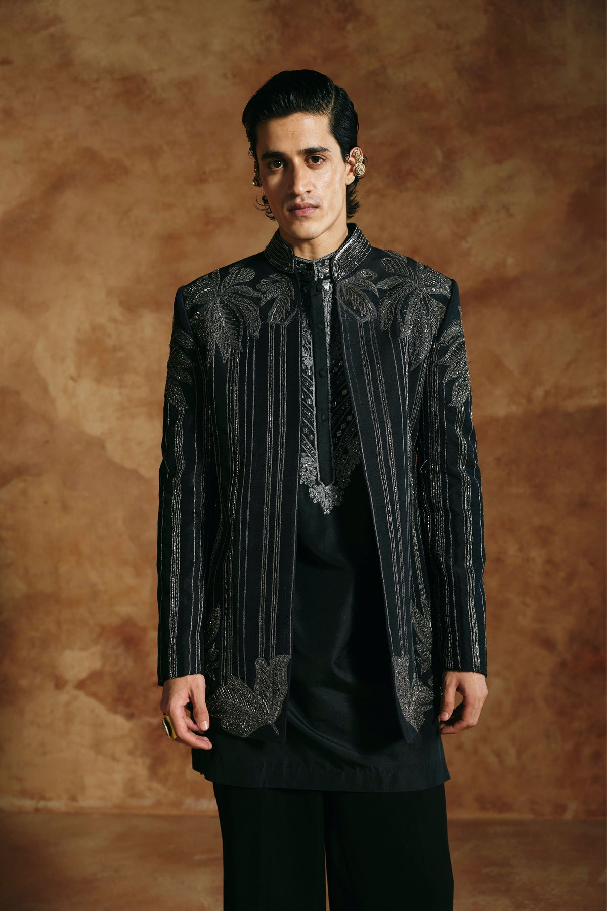 Cutdana Sindh Beaded Jacket Set