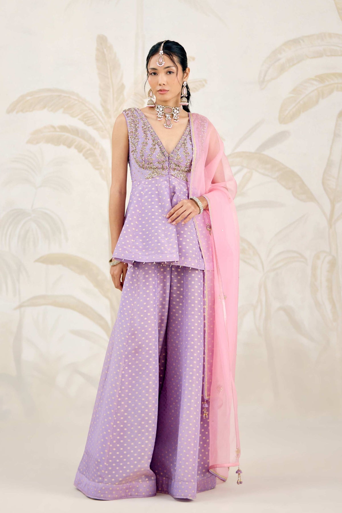 Orchid Lavender Sharara Set