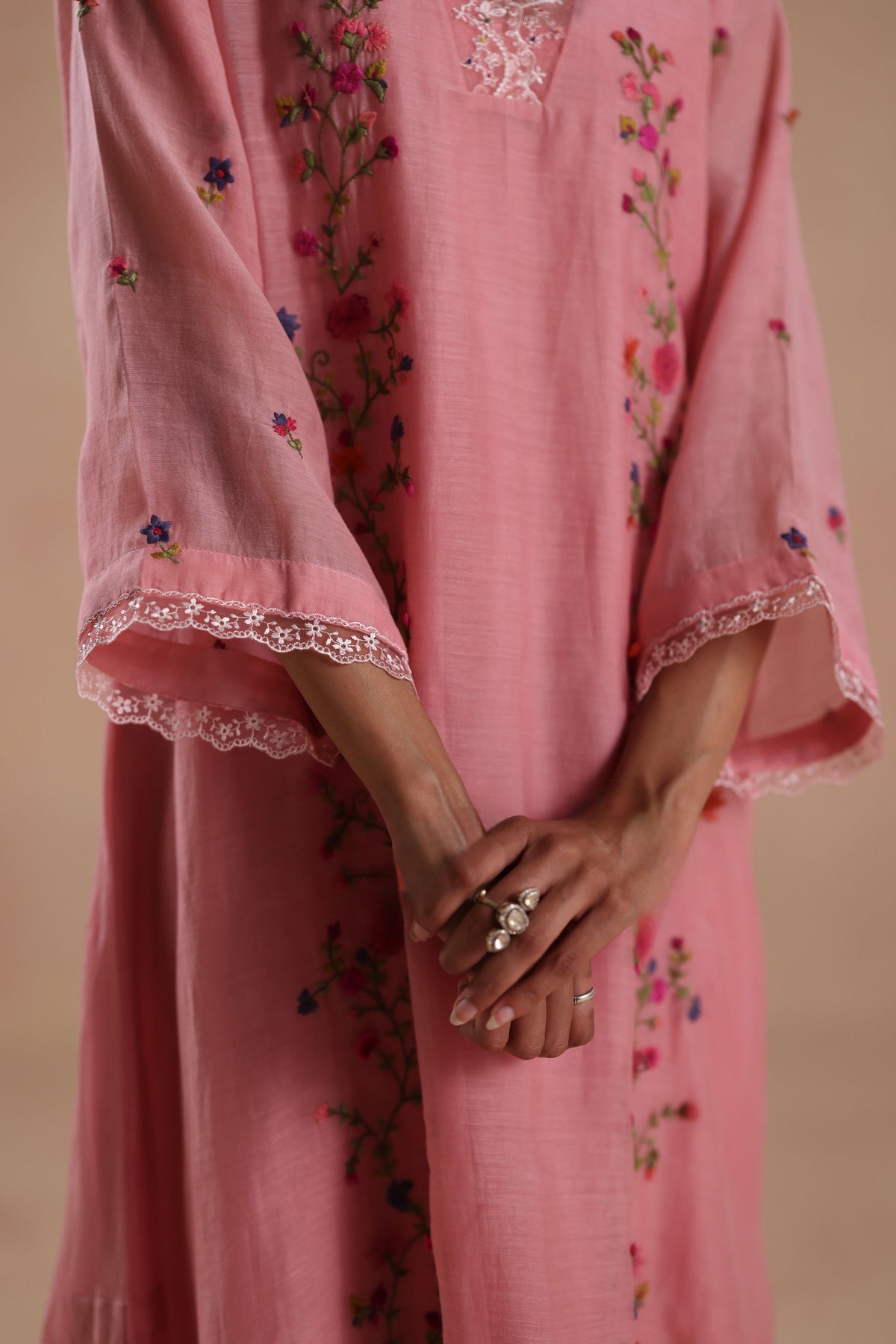 Evara Peach Kurta Set