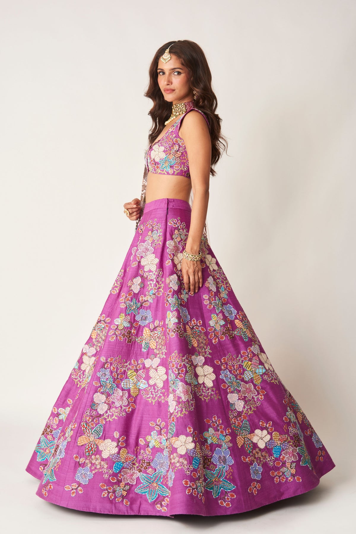 Aubrielle Raw Silk Lehenga Set