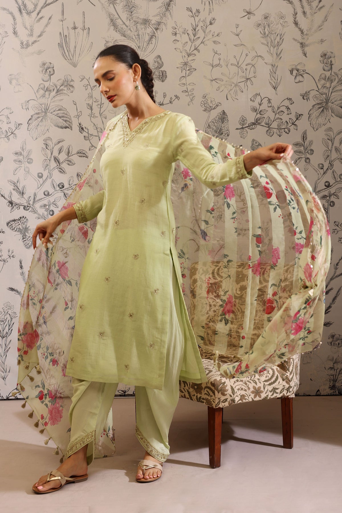 Anaar Green Kurta Set
