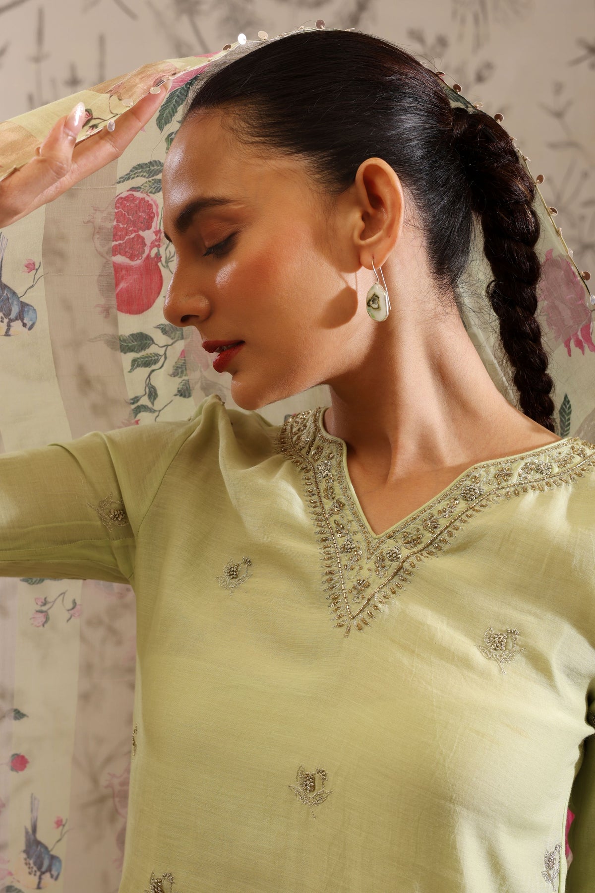 Anaar Green Kurta Set