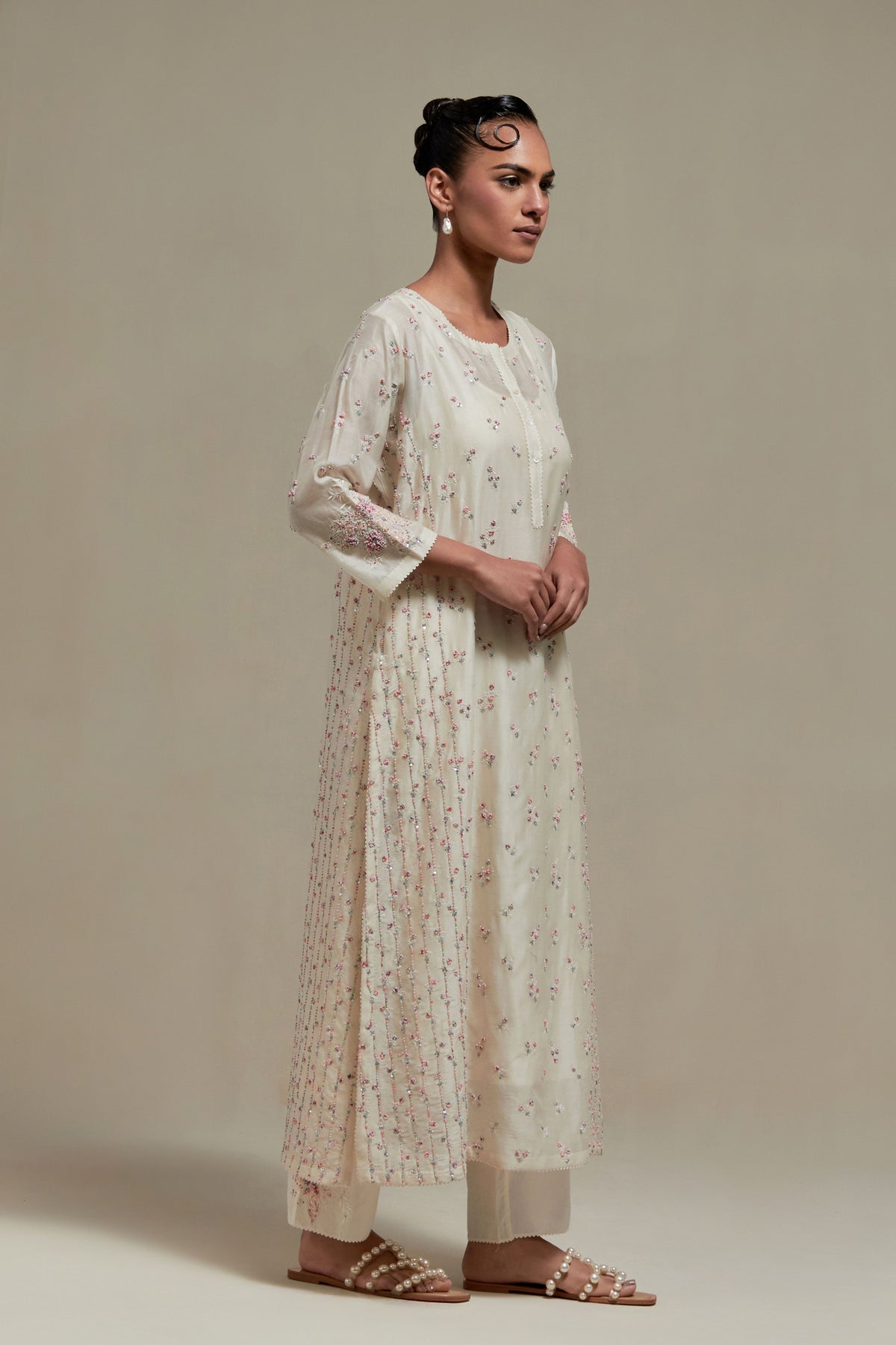 Pink Silk Kurta Set