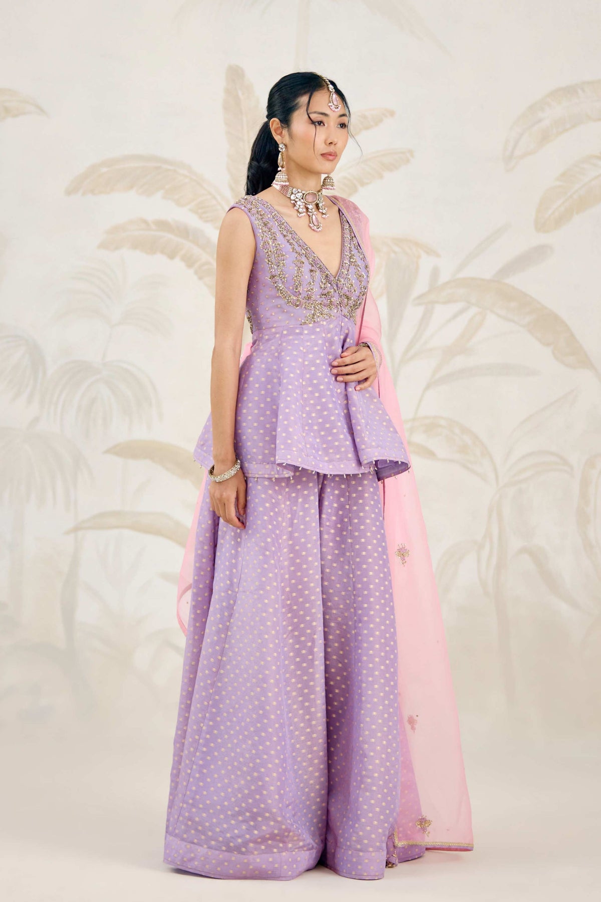 Orchid Lavender Sharara Set