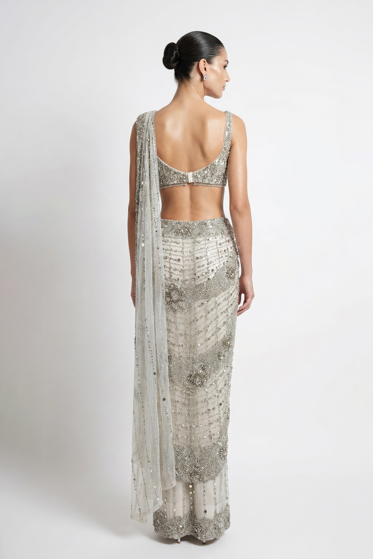 Tidal Frost Saree