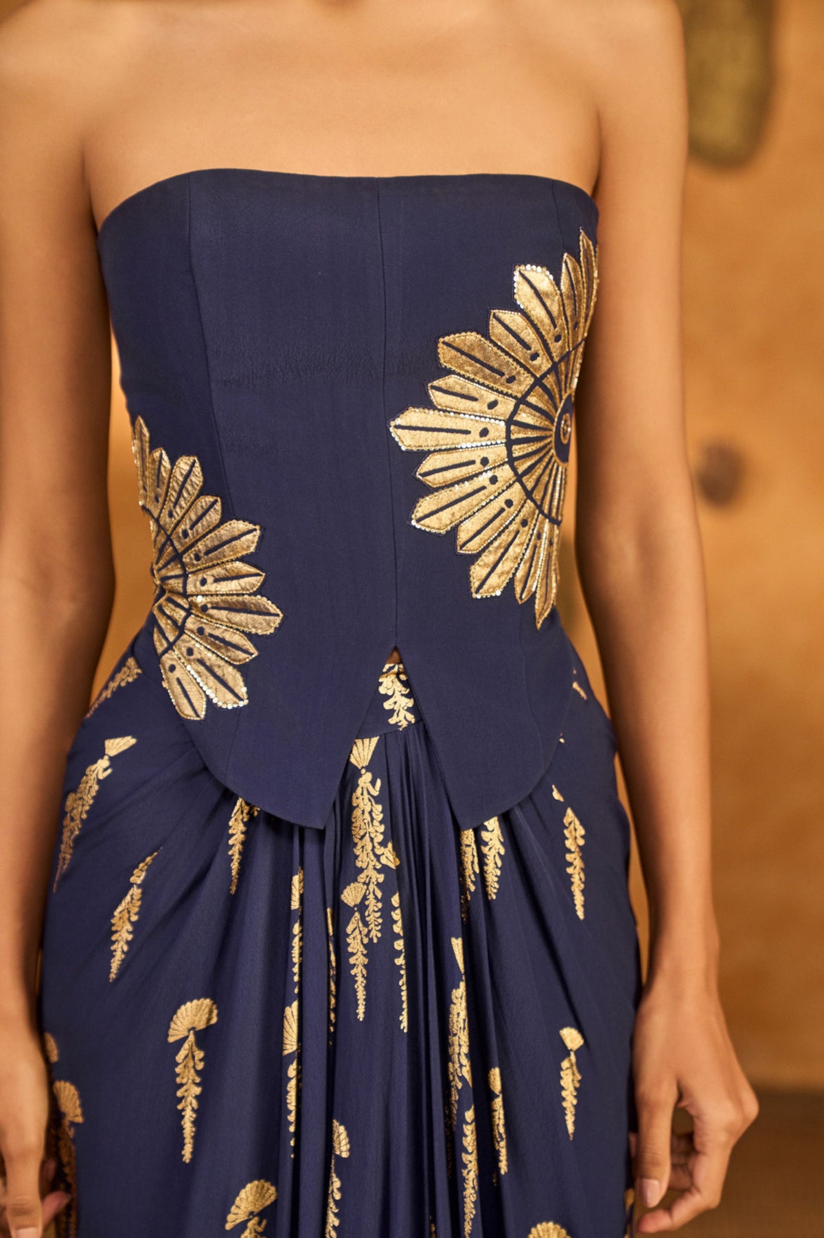 Navy Blue Vine Co-ord Set