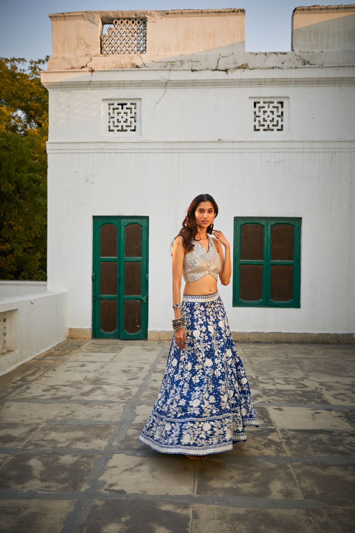 Parsi Gaara Bandhani Lehenga