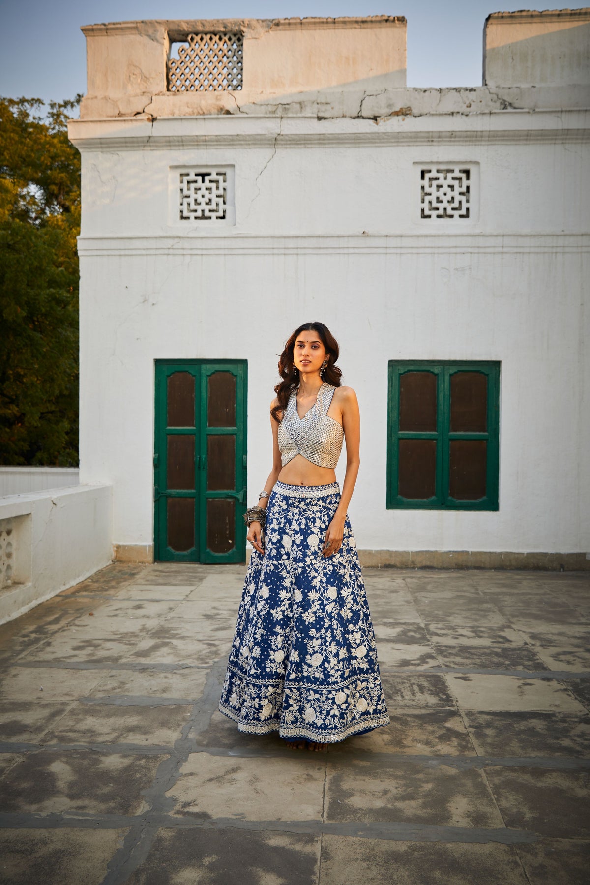 Parsi Gaara Bandhani Lehenga