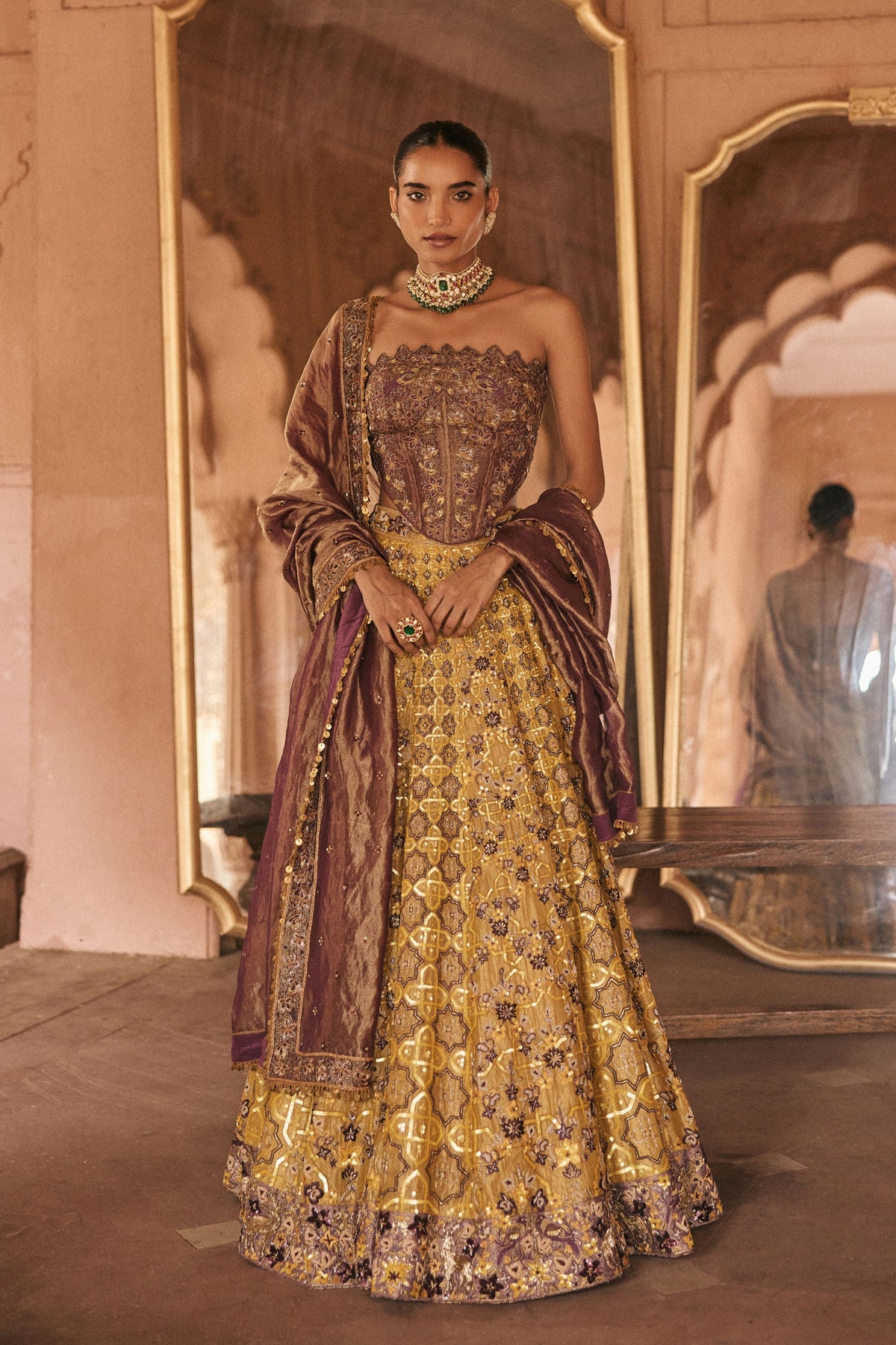 Multi Coloured Striking Lehenga Set