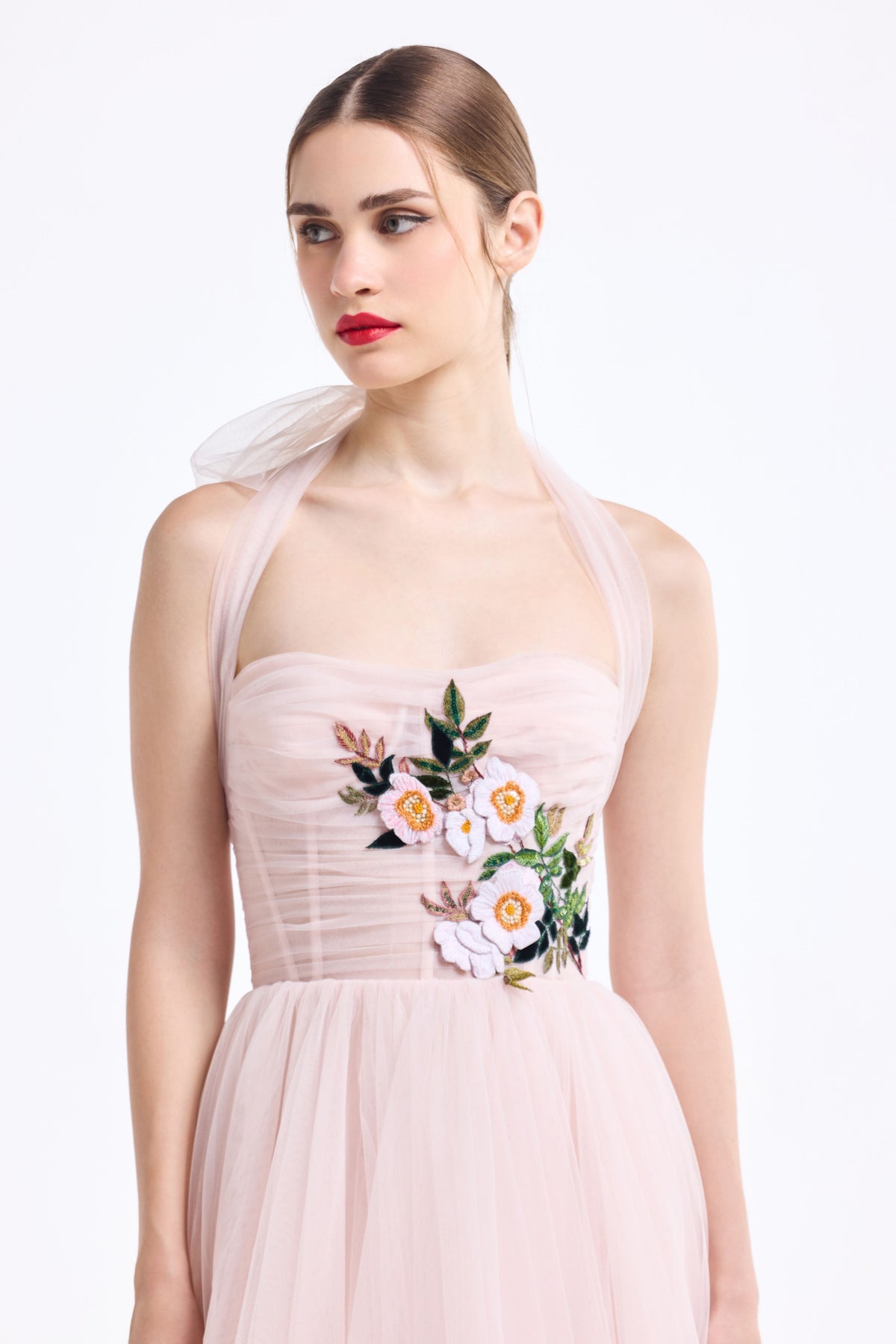 Halter Neck Corsetted Midi