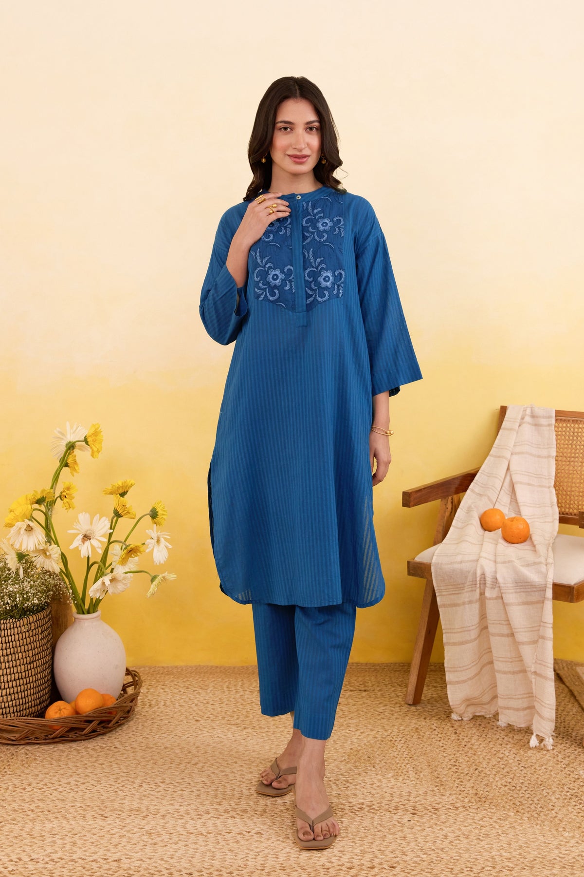 Blueberry Bloom Tunic Set