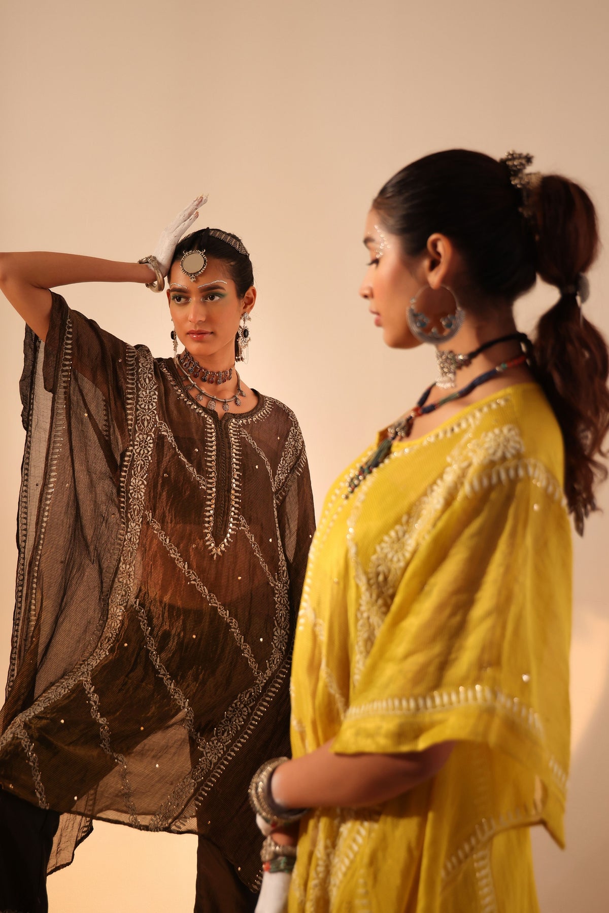 Brown Kaftan Set