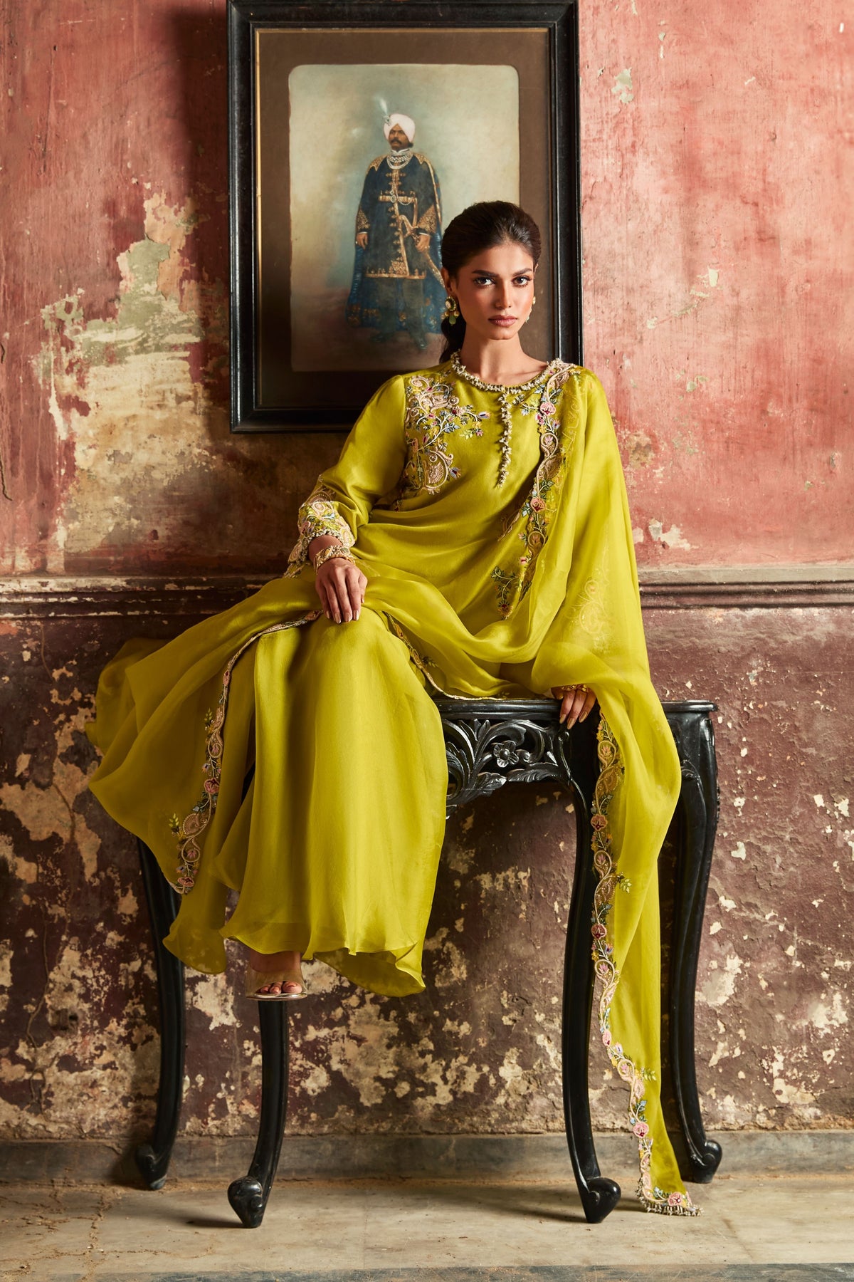 Lime Green Kurta Set