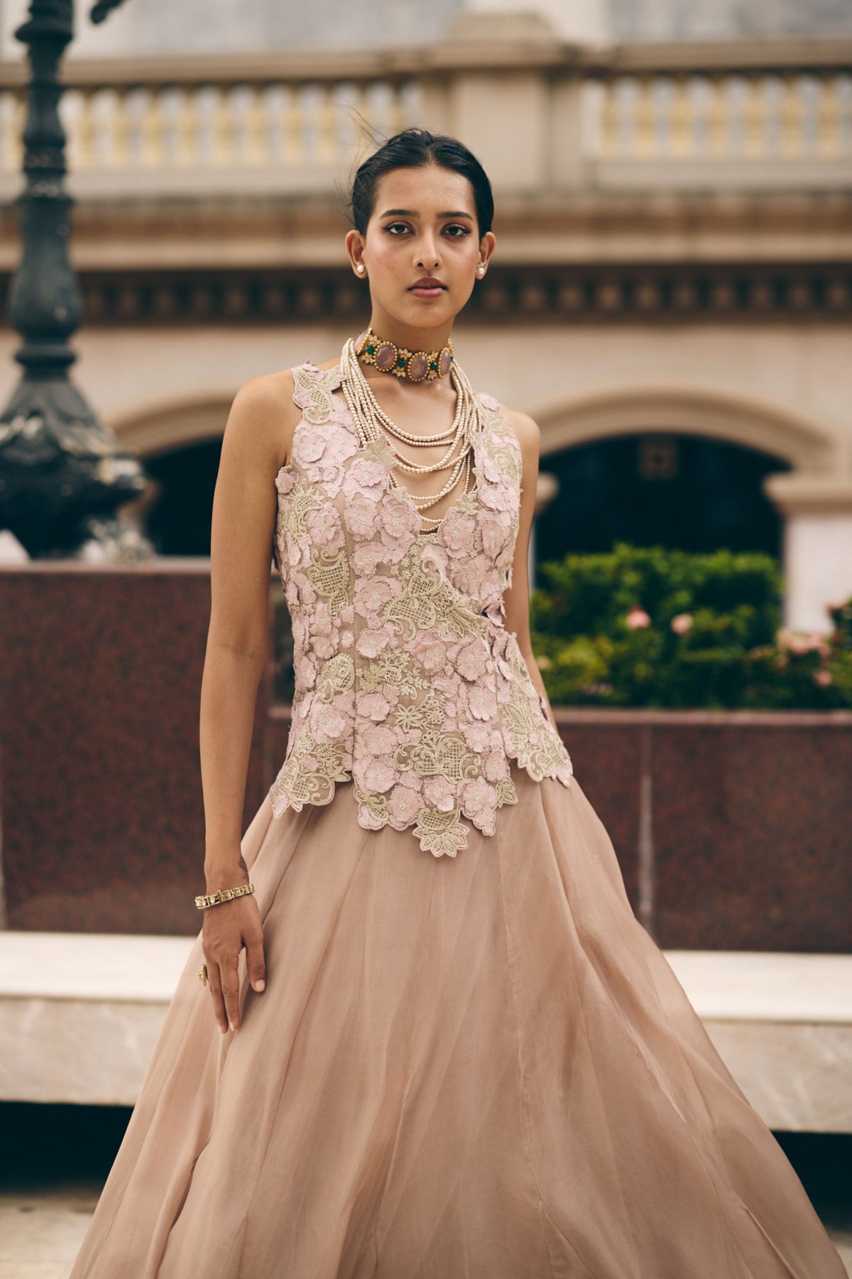 Light Brown Top With Skirt