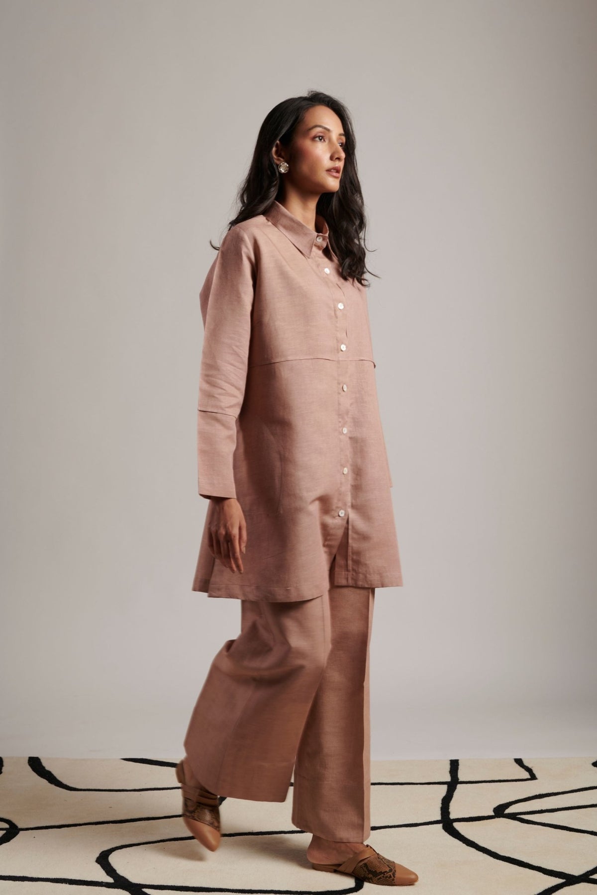 Vintage Rose Desire Tunic Set - Moh India - Elahe