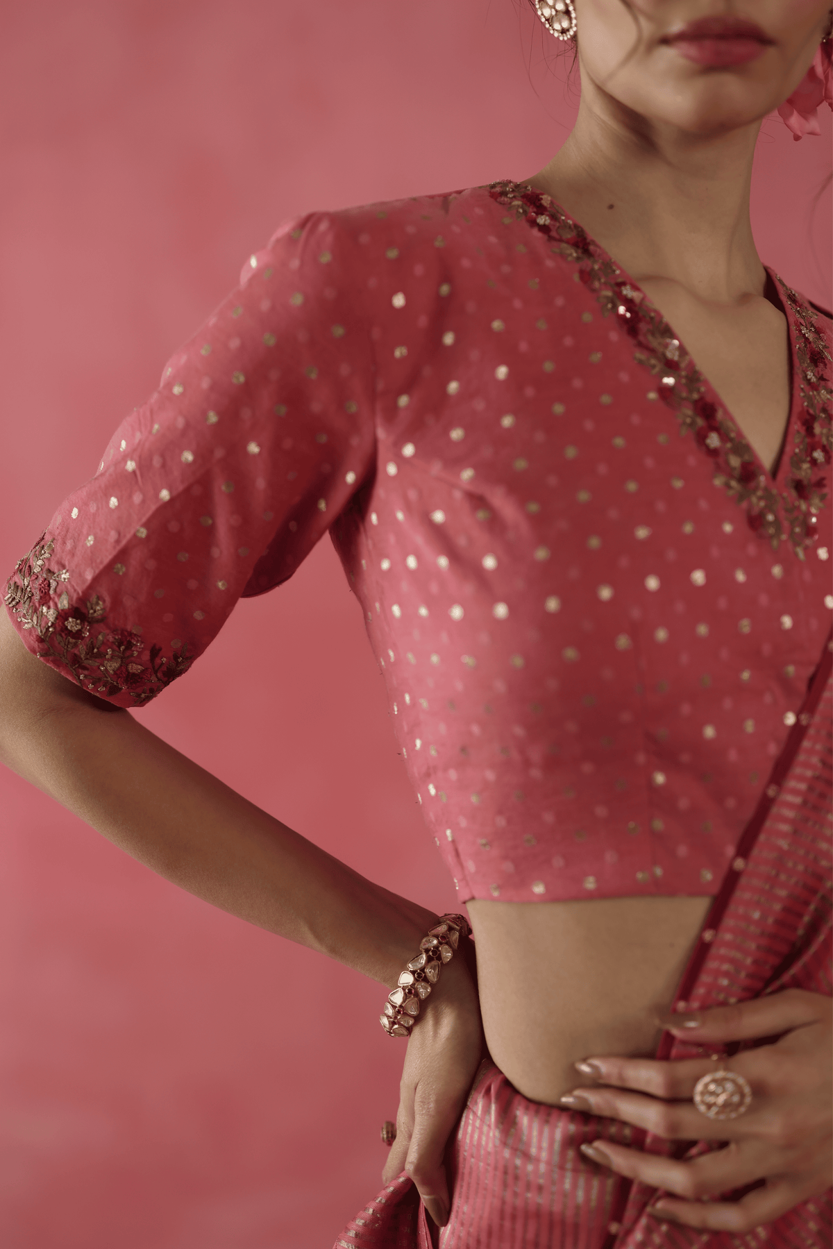 Peach Anjeer Saree
