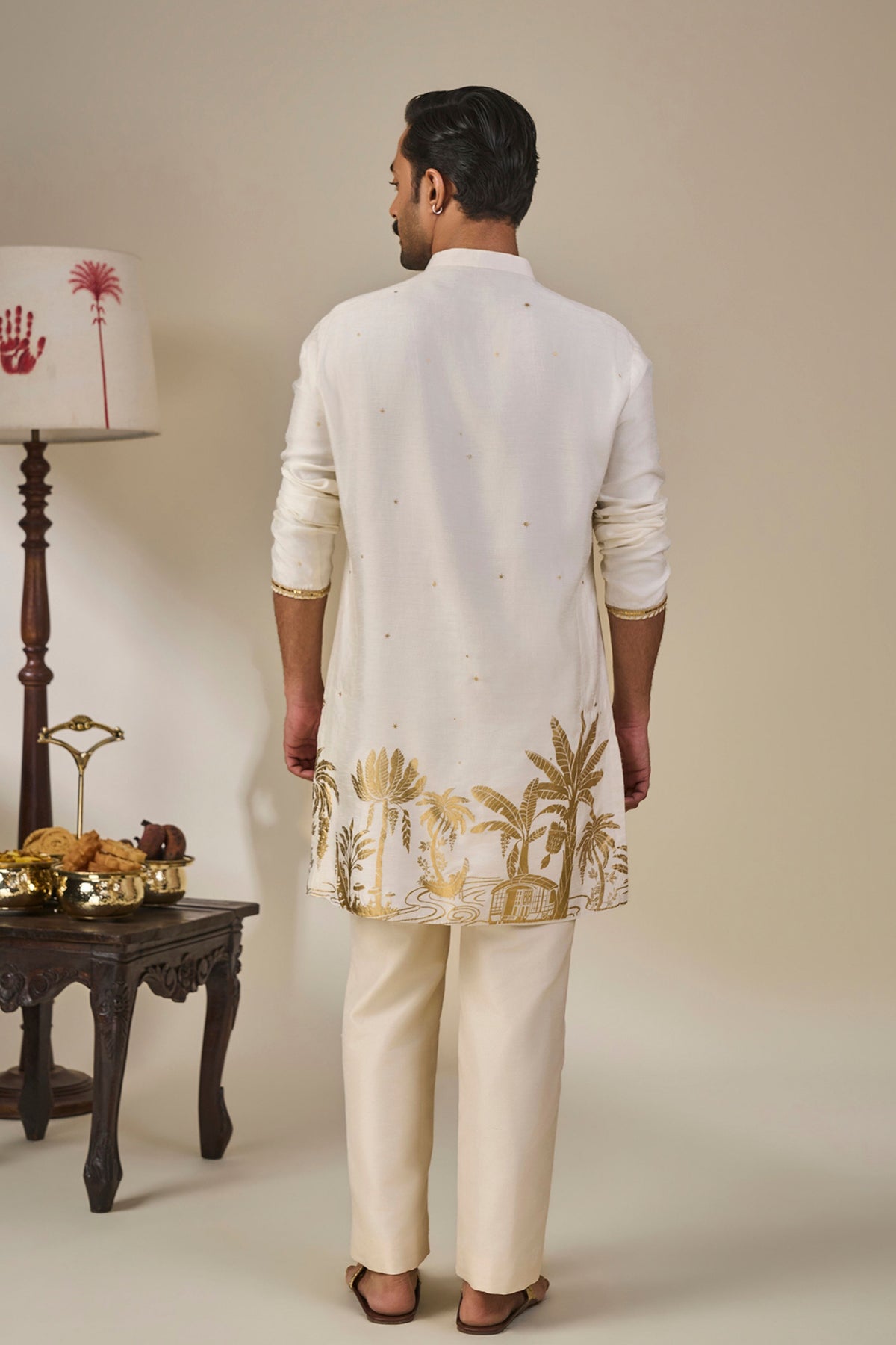 Ivory Backwater Postcard Kurta Set