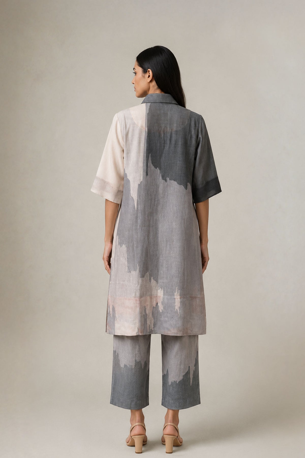 Ikat Slate Tunic Set