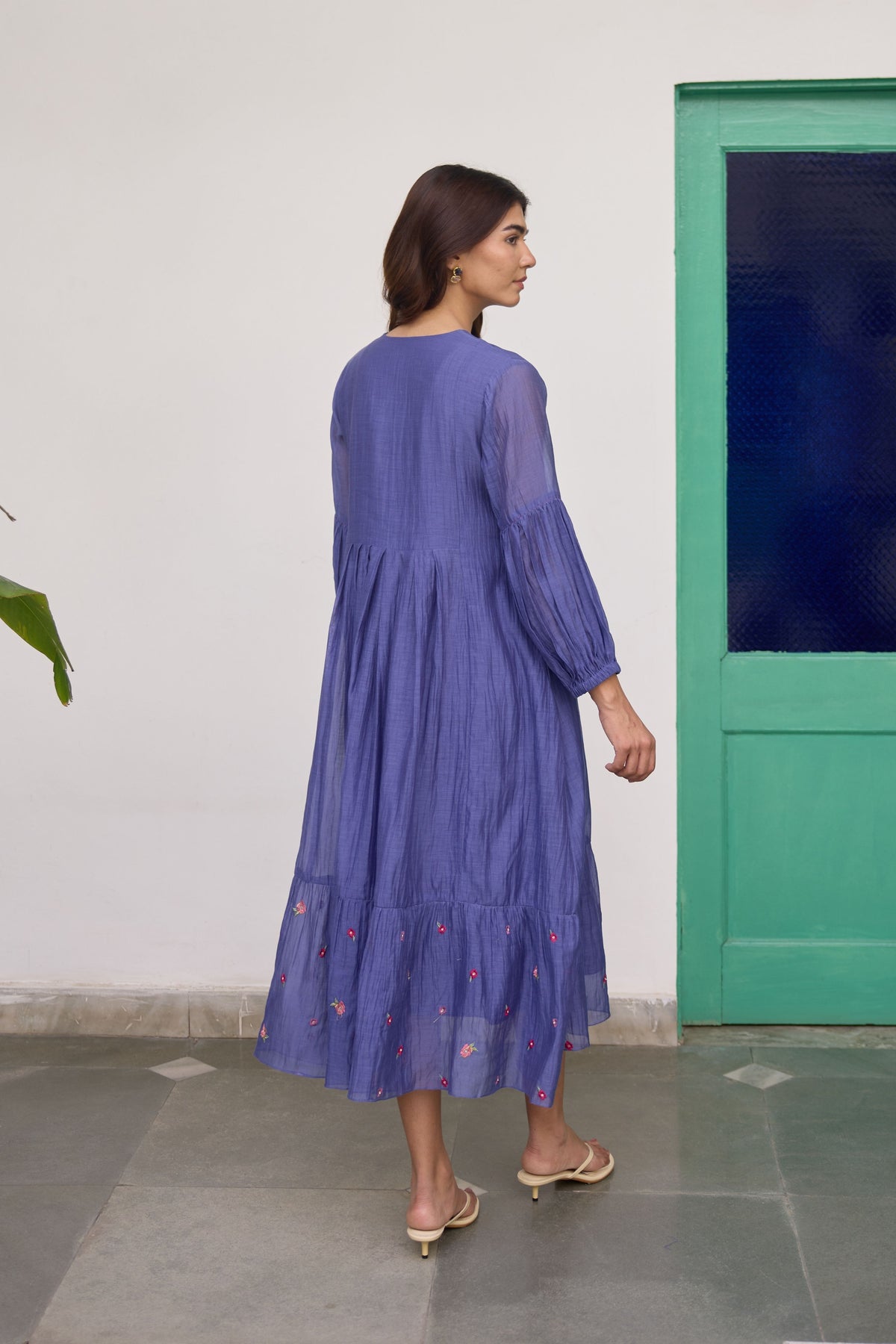 Blue Rosette Dress