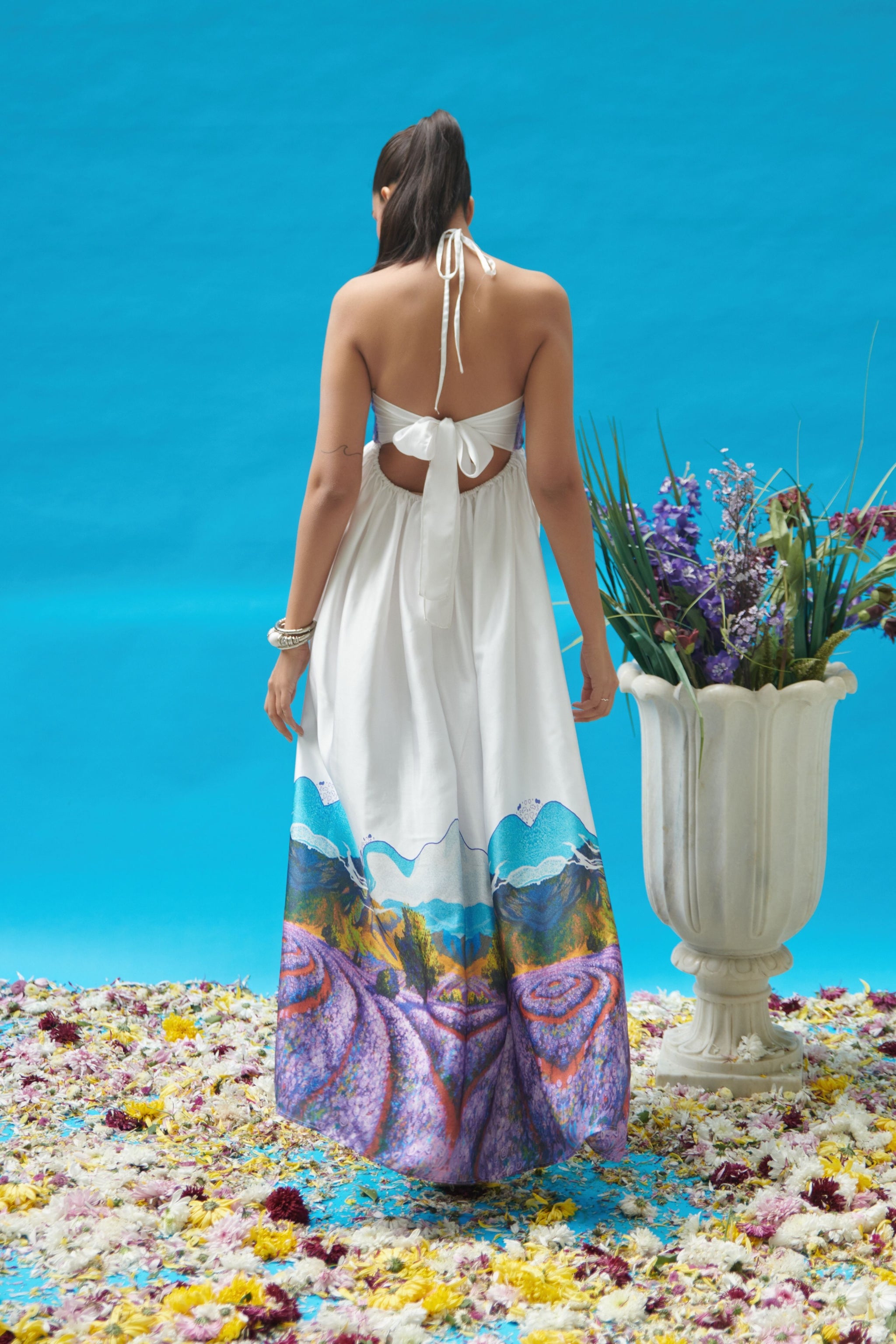 Cin Cin - Halter Neck Backless Long Dress XXL Cin Cin - Halter Neck Backless Long Dress XXL